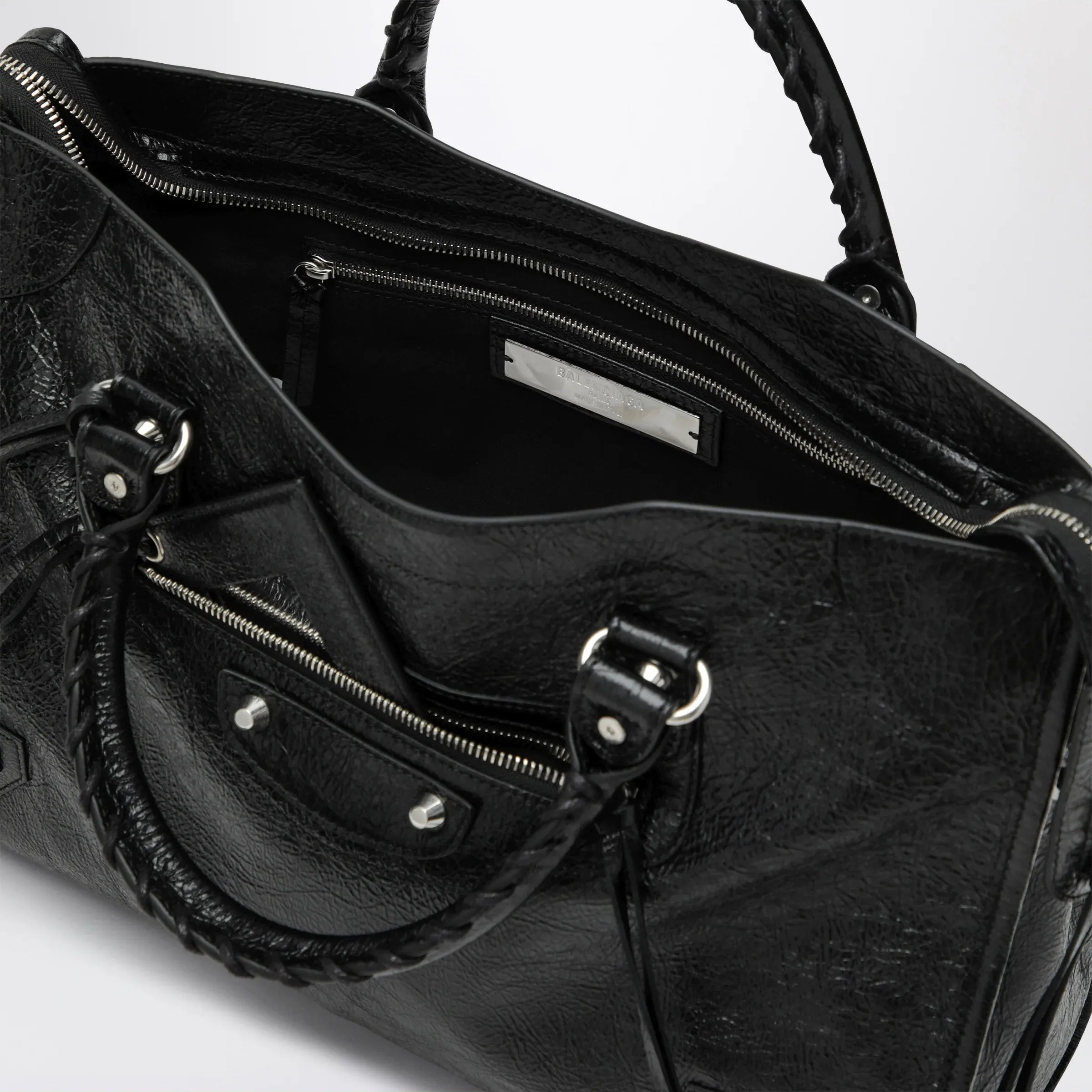 Balenciaga - Le City Medium bag in Arena lambskin leather black