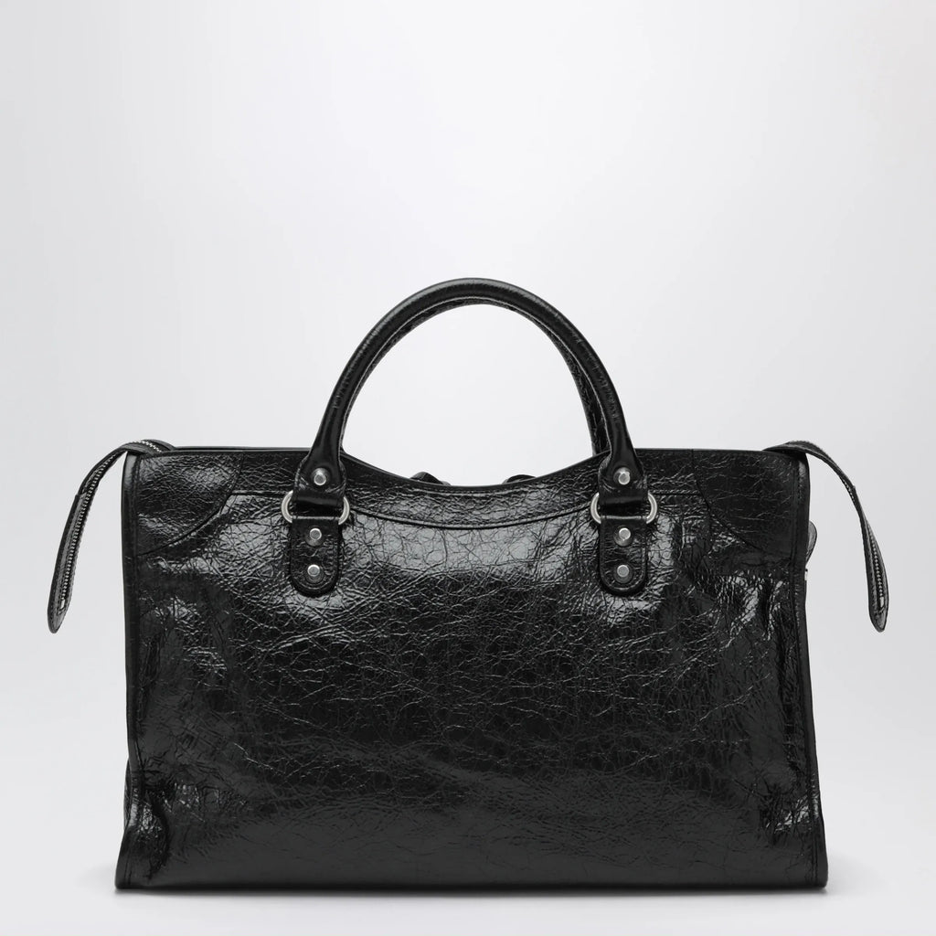 Balenciaga - Le City Medium bag in Arena lambskin leather black