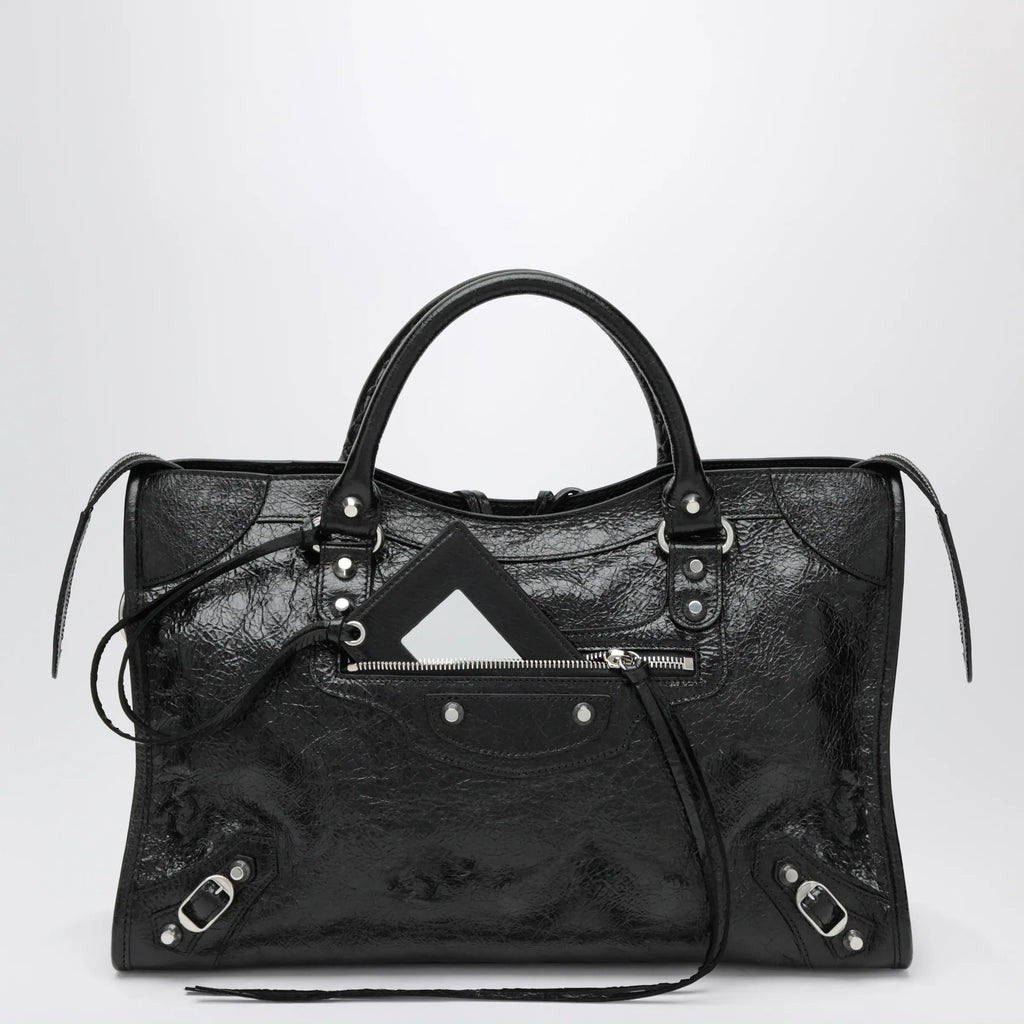 Balenciaga - Le City Medium bag in Arena lambskin leather black