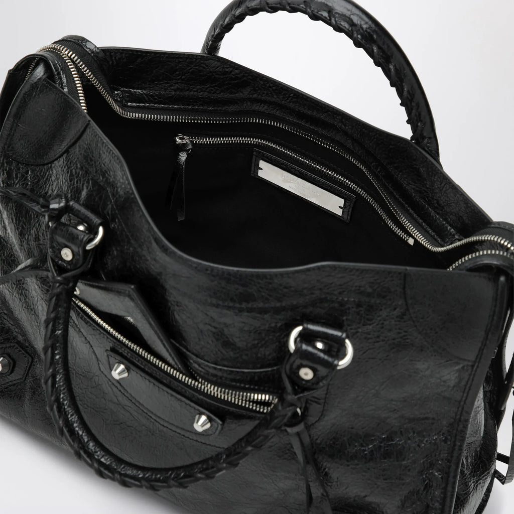 Balenciaga - Le City Medium bag in Arena lambskin leather black