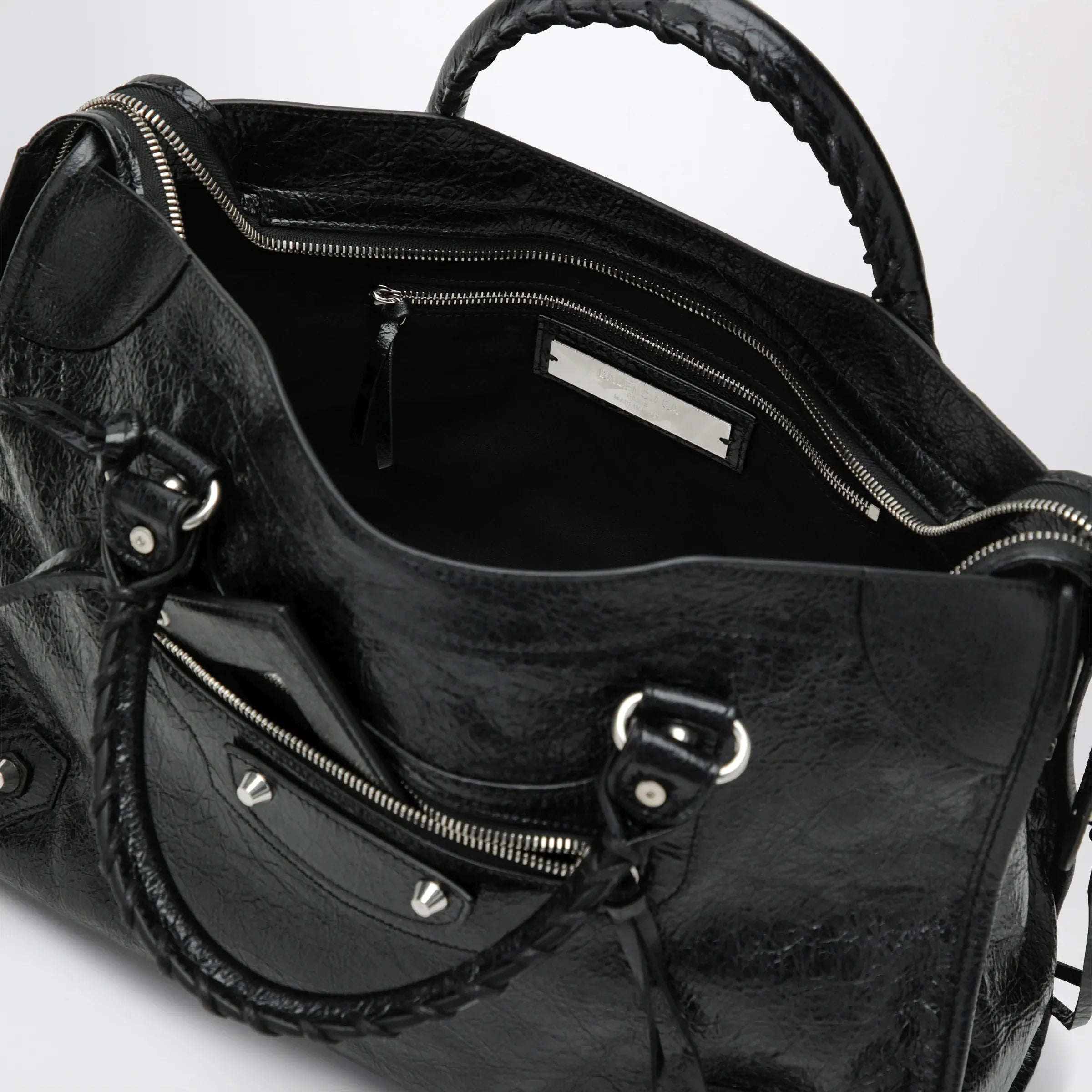 Balenciaga - Le City Medium bag in Arena lambskin leather black
