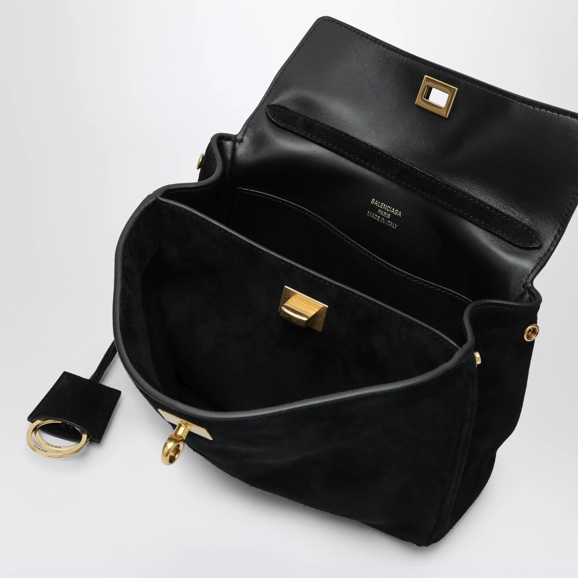 Balenciaga - Rodeo Mini handbag in calf suede, black