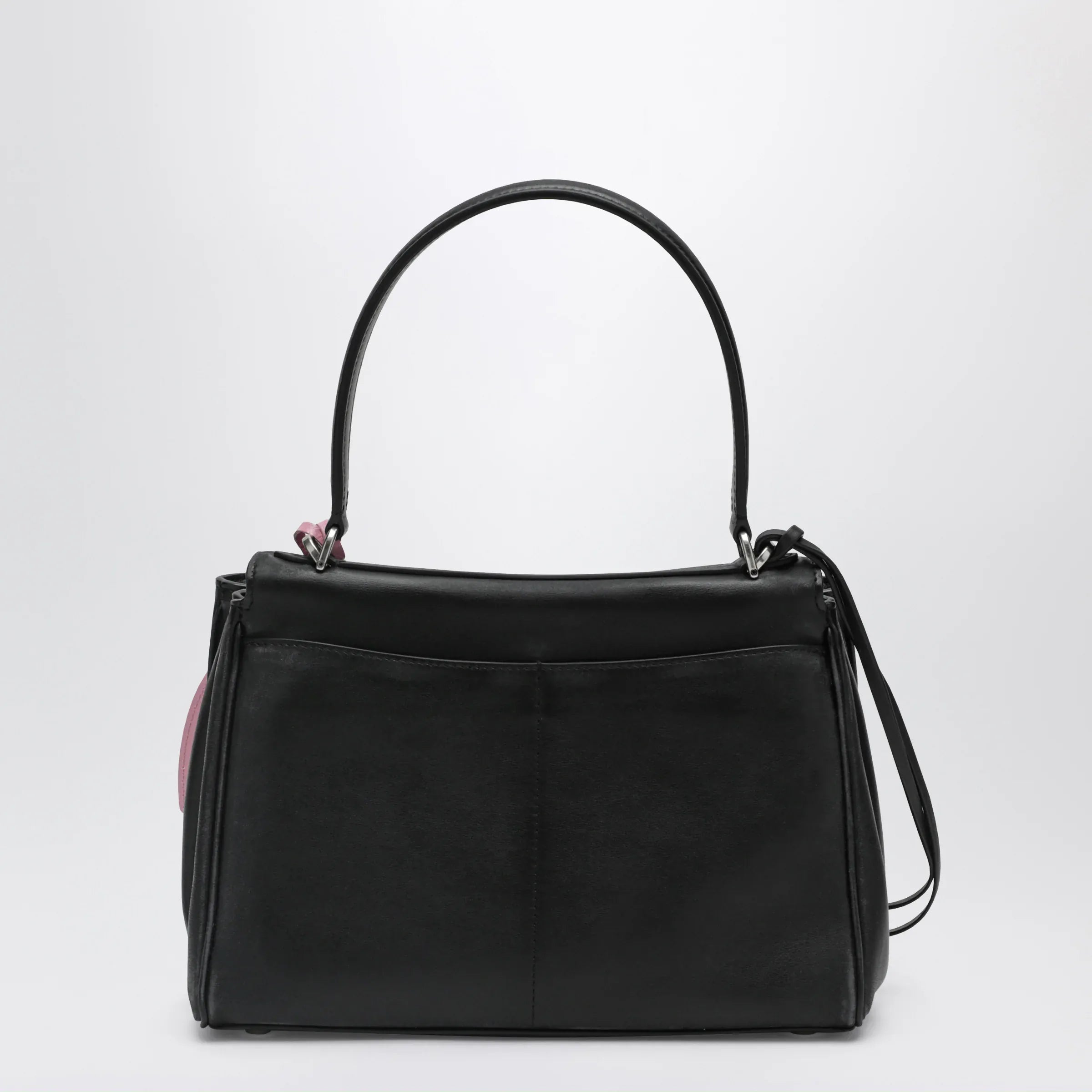 Balenciaga - Small black Rodeo bag in smooth calf leather with charm
