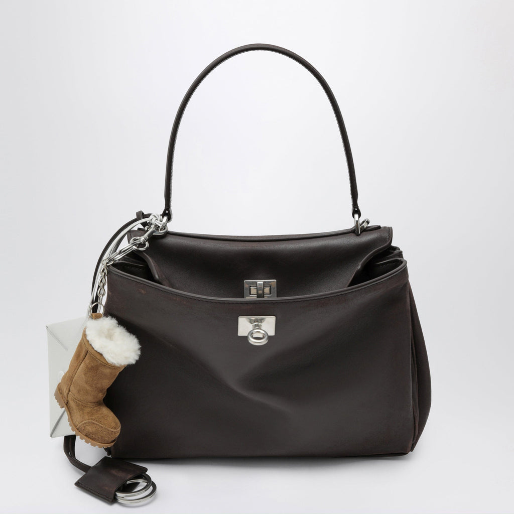 Balenciaga - Small Rodeo bag in calfskin leather, espresso