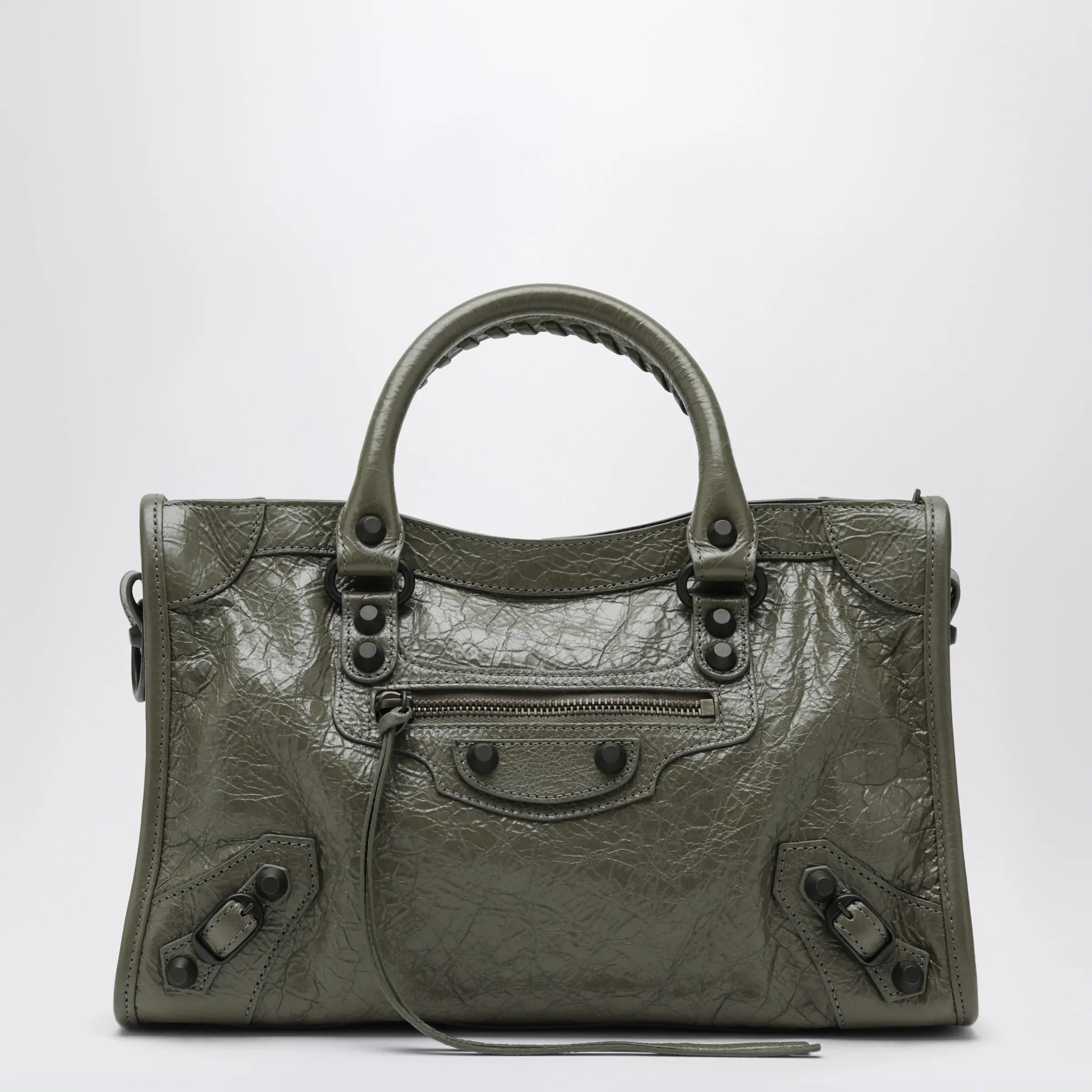 Balenciaga - Le City small tote bag in military green