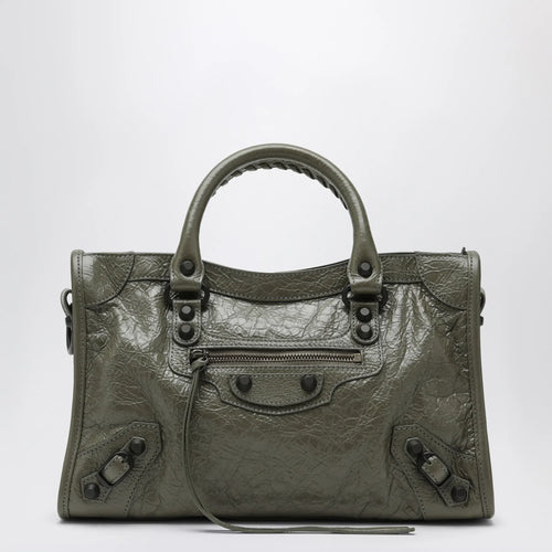 Balenciaga - Le City small tote bag in military green