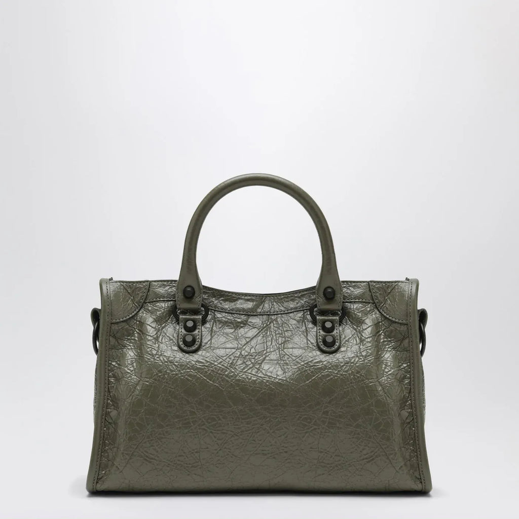 Balenciaga - Le City small tote bag in military green