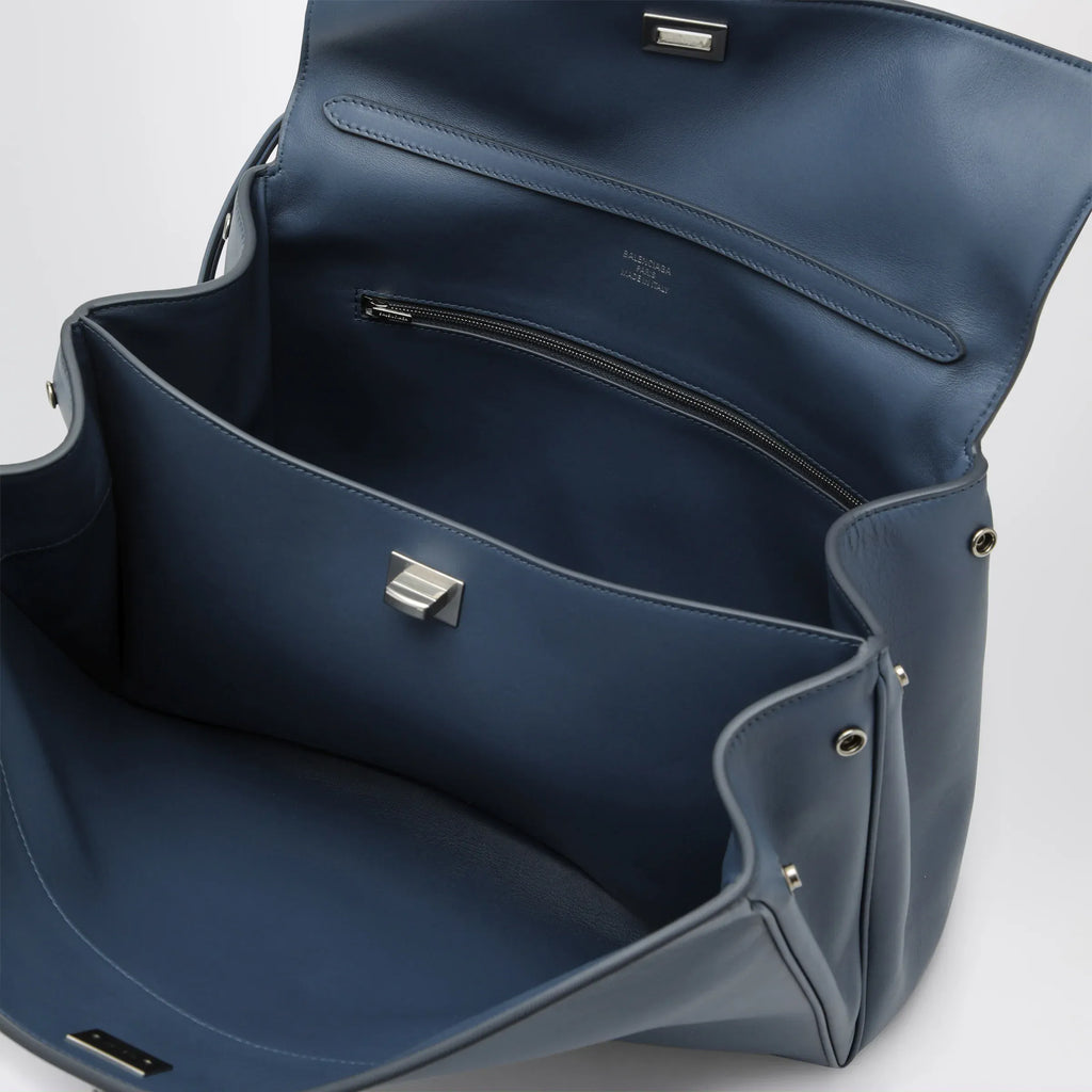 Balenciaga - Rodeo medium light blue smooth calfskin bag