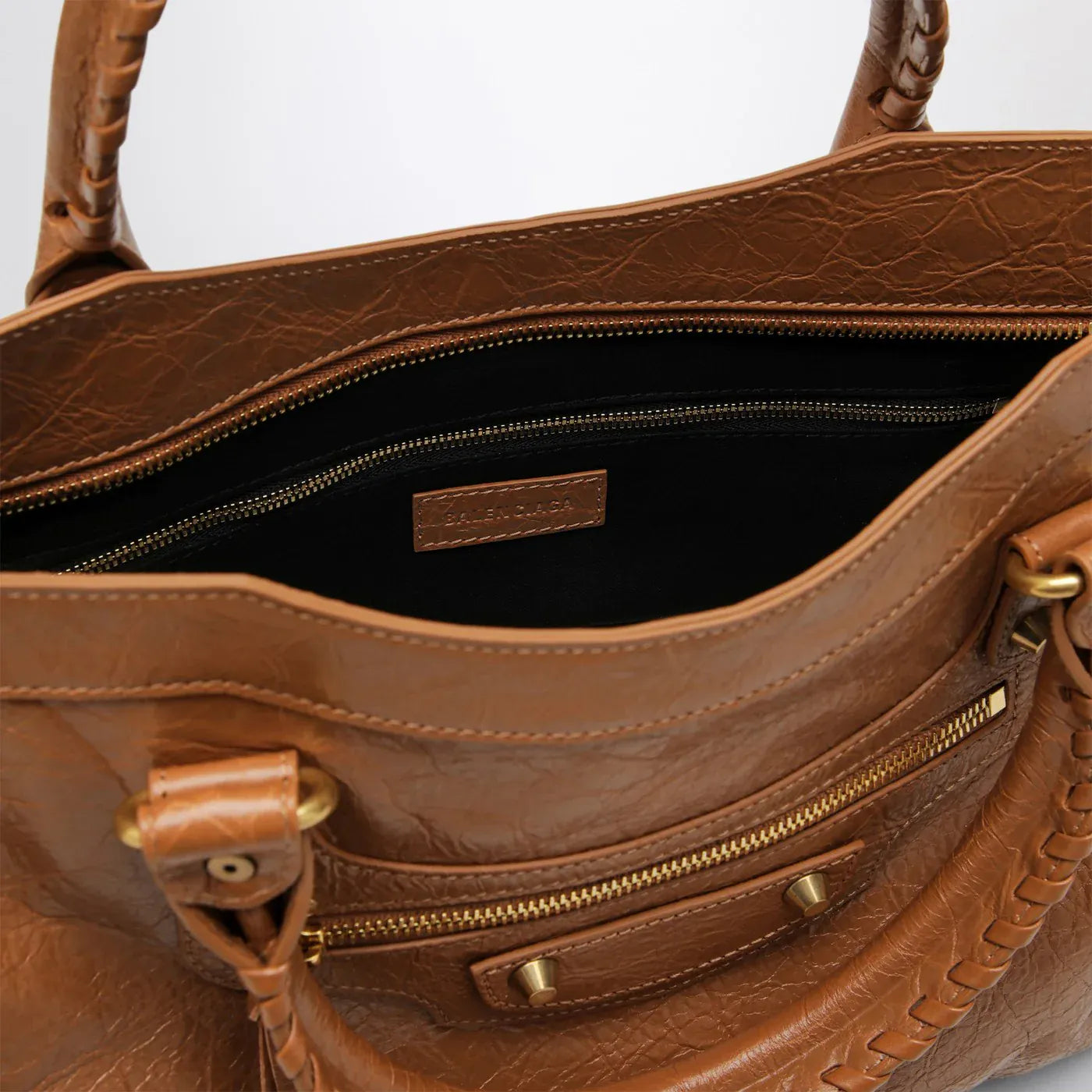 Balenciaga - Le City medium bag in camel/antique gold