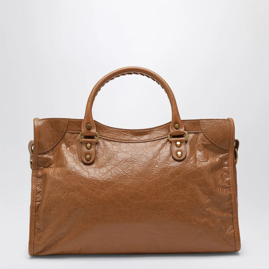 Balenciaga - Le City medium bag in camel/antique gold