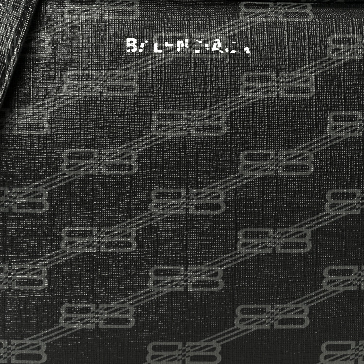 Coated Canvas BB Monogram Medium Signature Camera Bag Black Grey