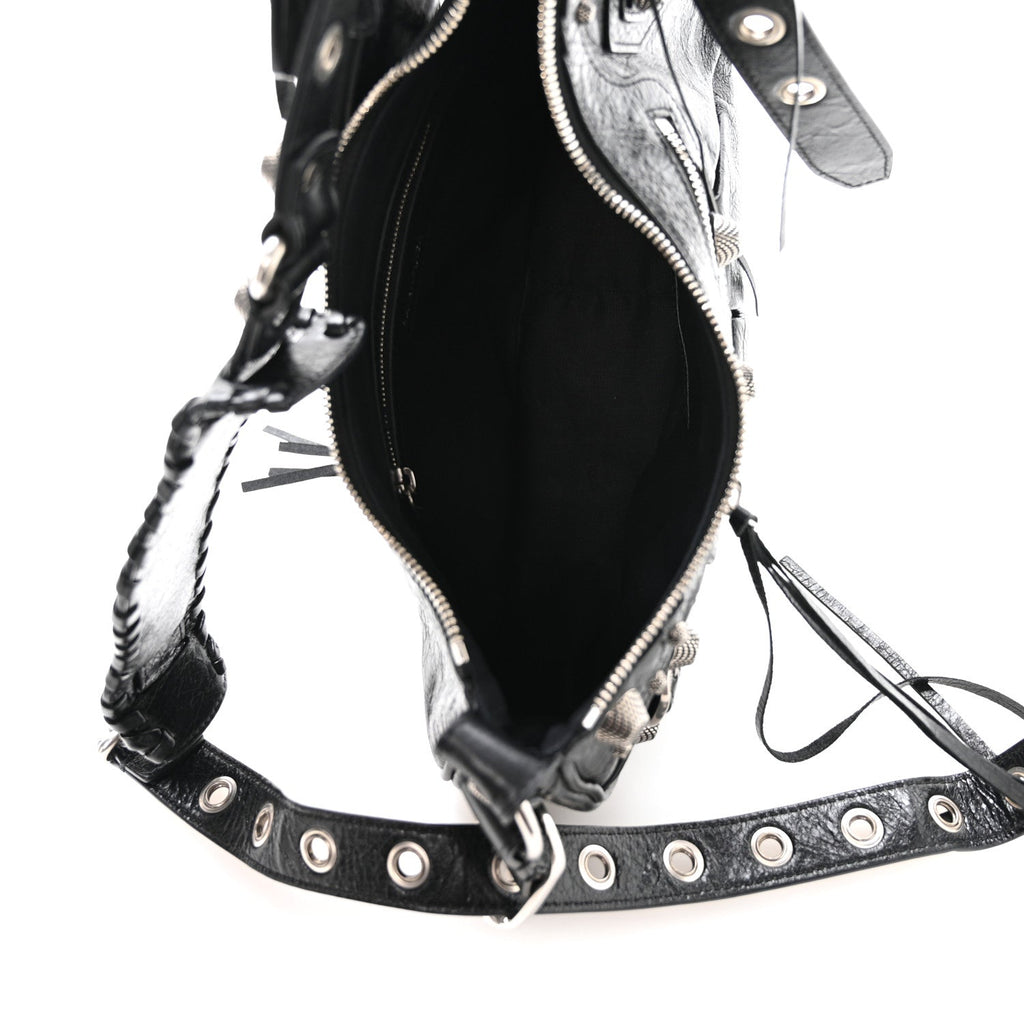 Agneau Arena Small Le Cagole Shoulder Bag Black