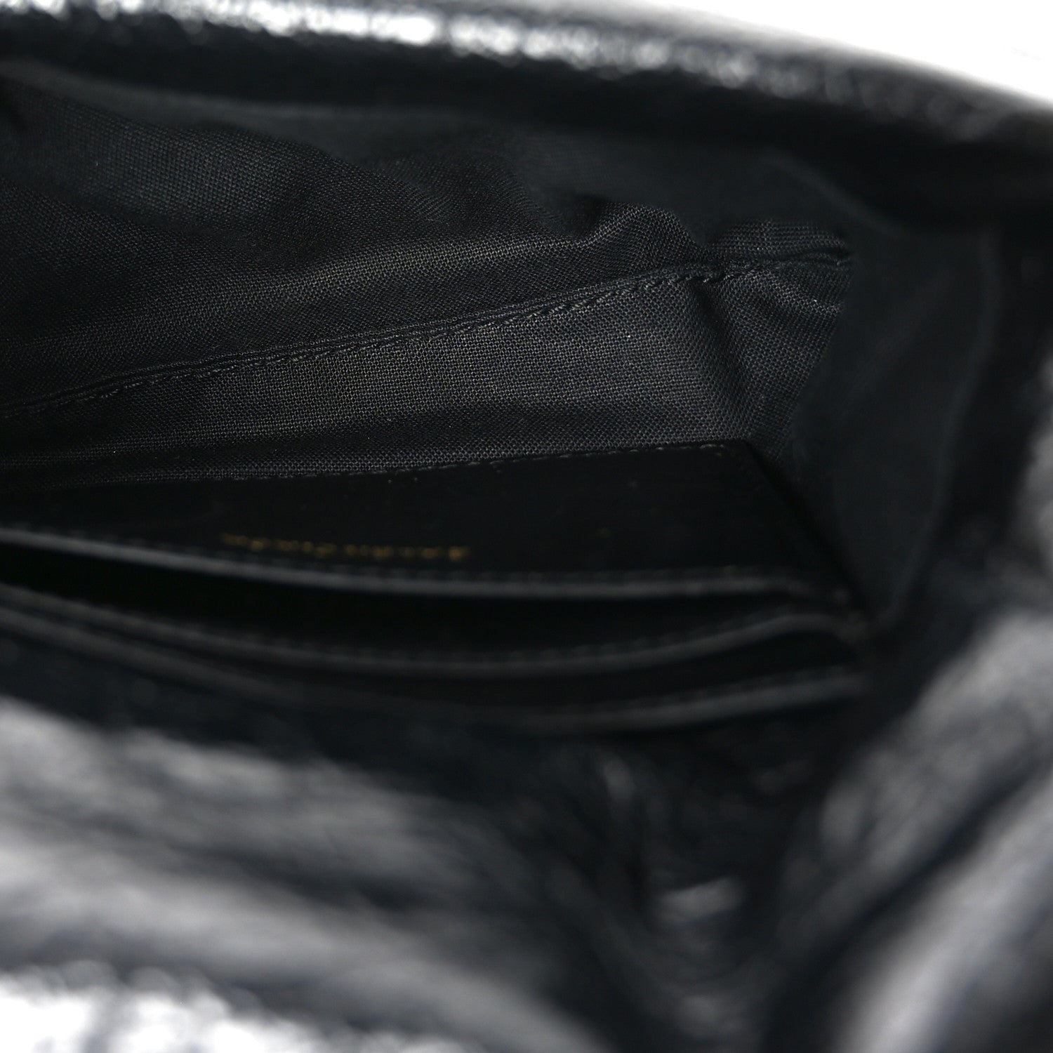 Arena Puffy Monaco Chain Shoulder Bag Black