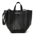 Grained Calfskin Small Everyday North South Shoulder Tote Bag Black