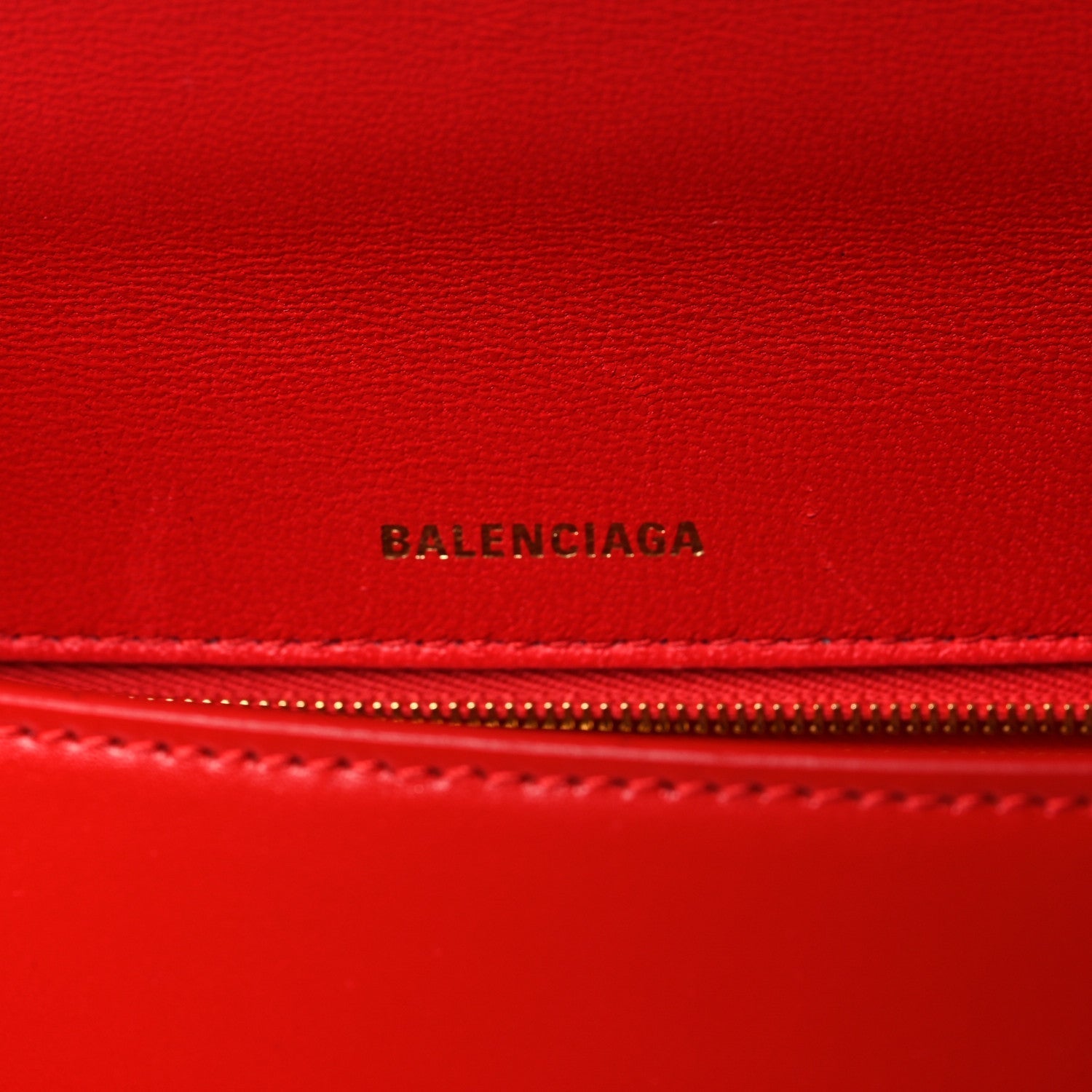 Shiny Box Calfskin Medium Hourglass Top Handle Bag Bright Red