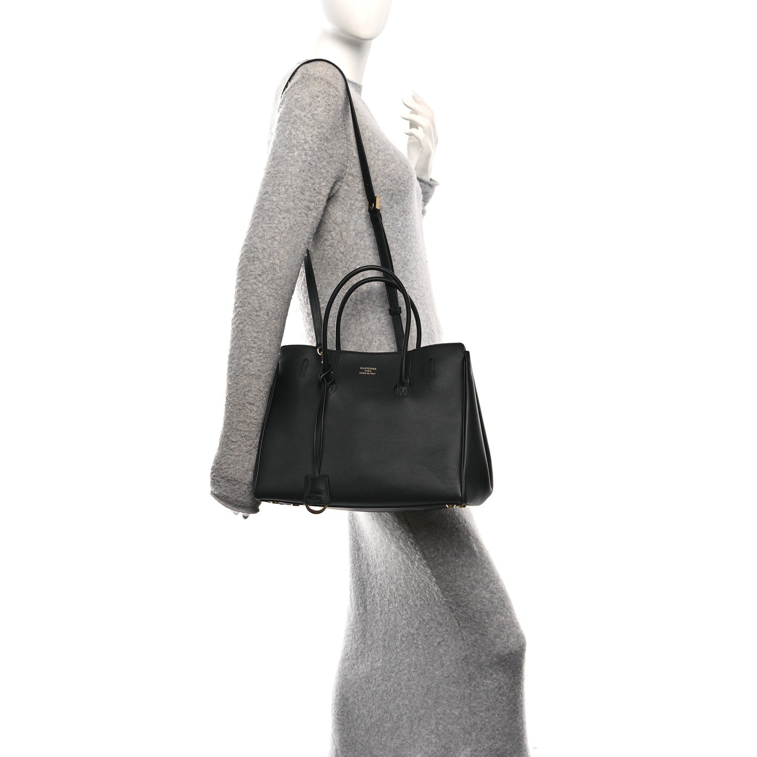 Smooth Calfskin Hampton Carry All Bag Black