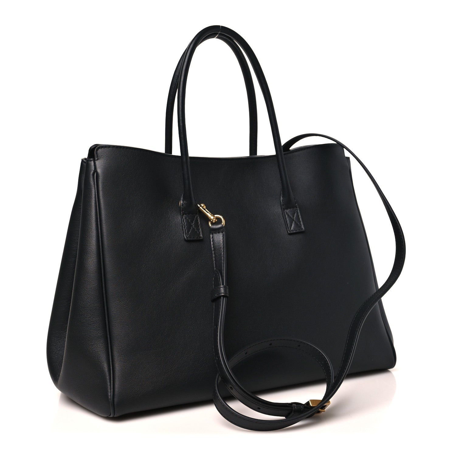 Smooth Calfskin Hampton Carry All Bag Black