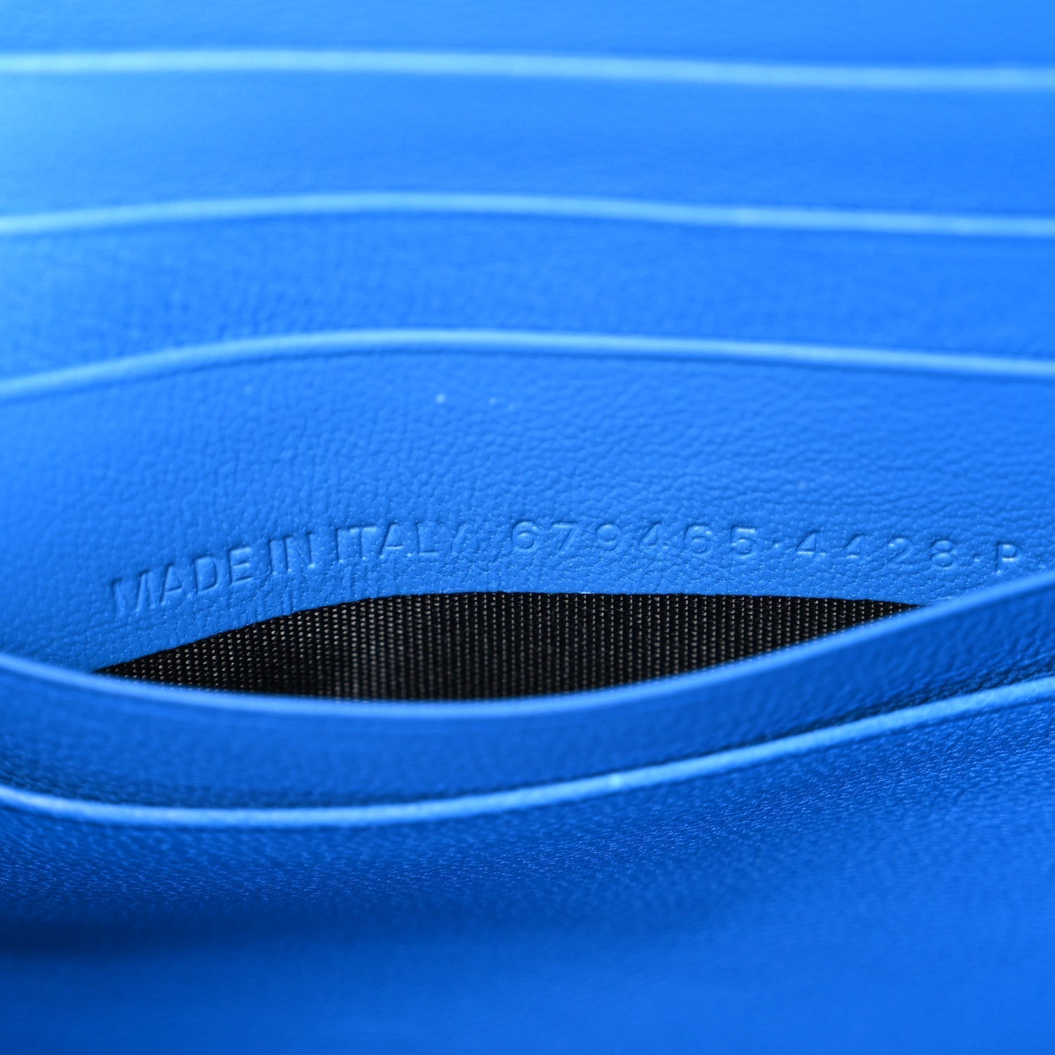 Grained Calfskin Embossed Car Flap Bag Petroleum Blue