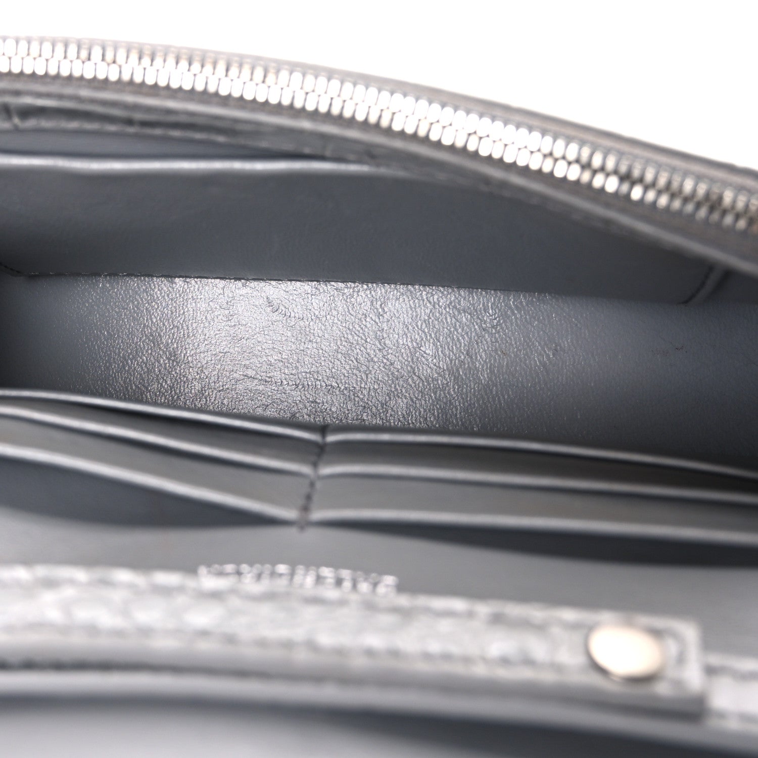 Shiny Calfskin Crocodile Embossed Hourglass Chain Bag Balenciaga Steel Grey