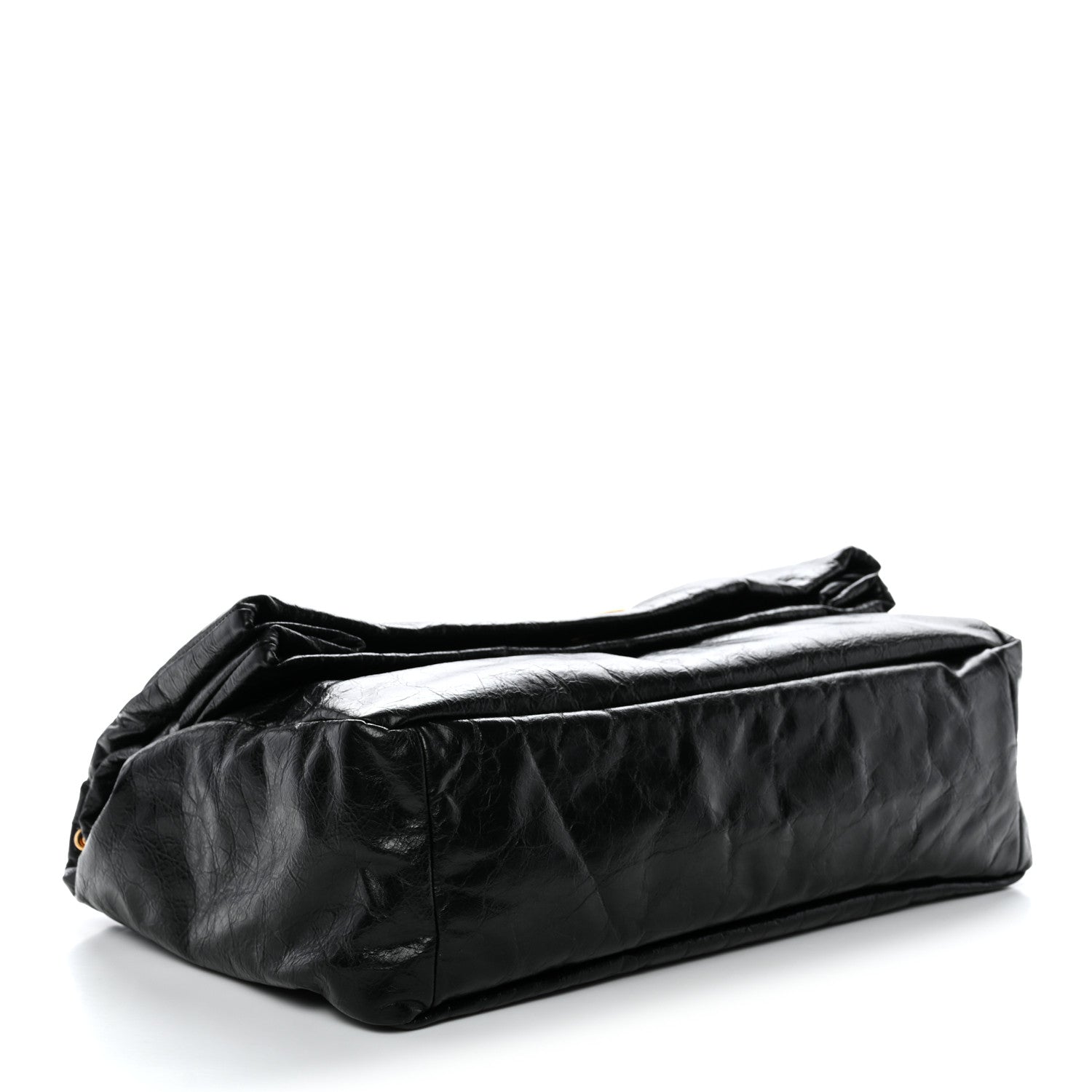 Arena Calfskin Medium Monaco Chain Shoulder Bag Black