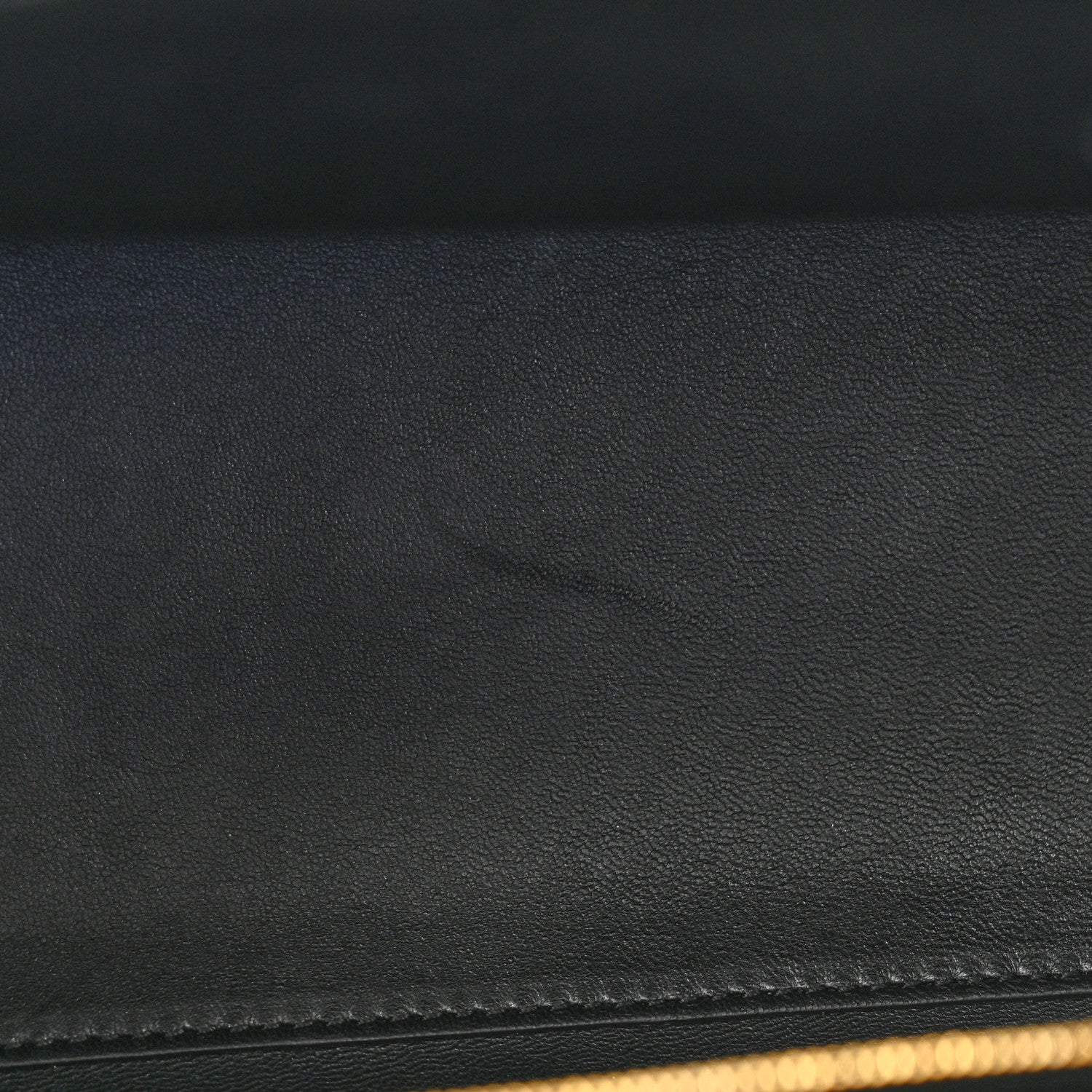 Used Calfskin Money Top Handle Handbag Black