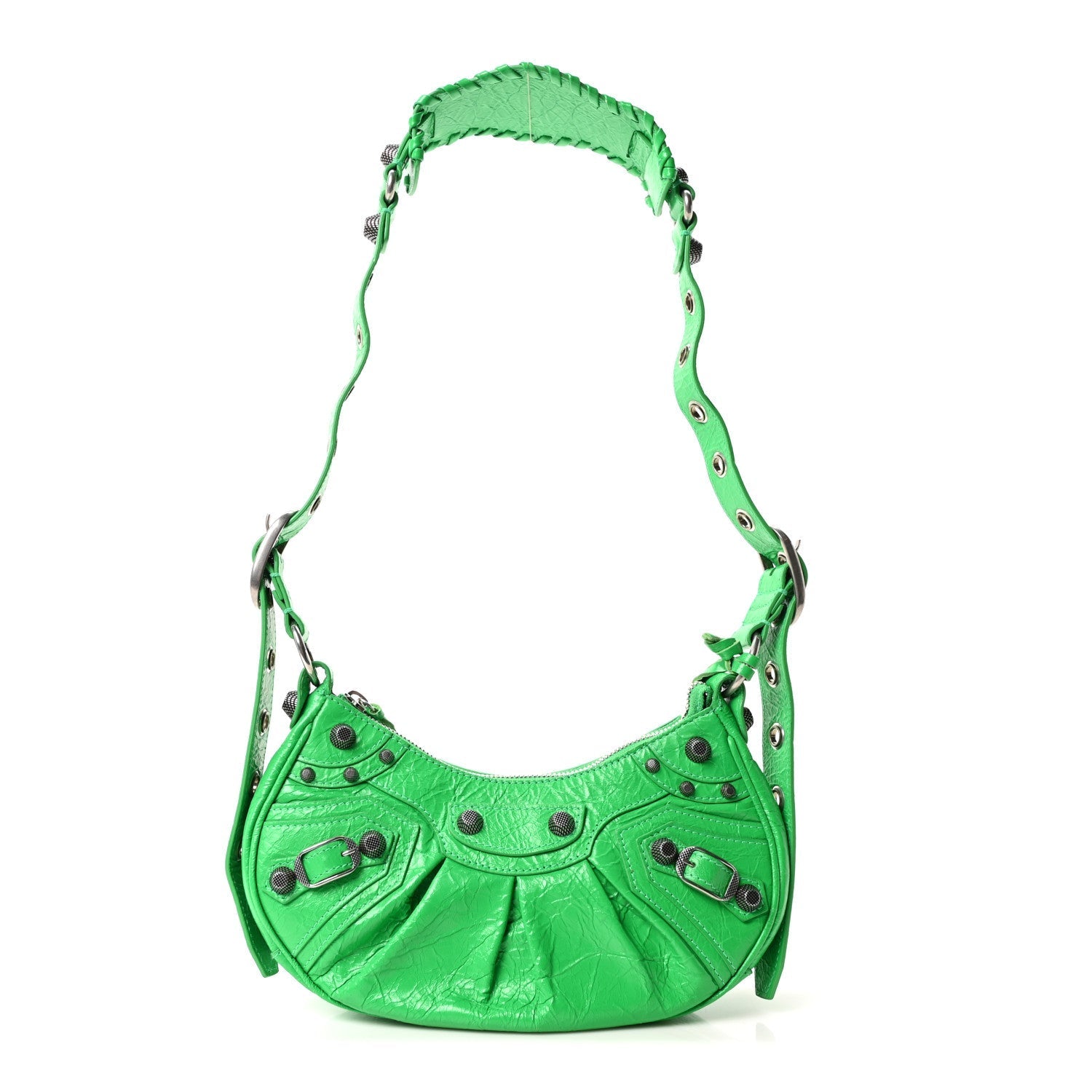Agneau Arena Le Cagole Shoulder Bag XS Vivid Green