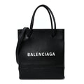 Calfskin Logo XXS Shopping Tote Black
