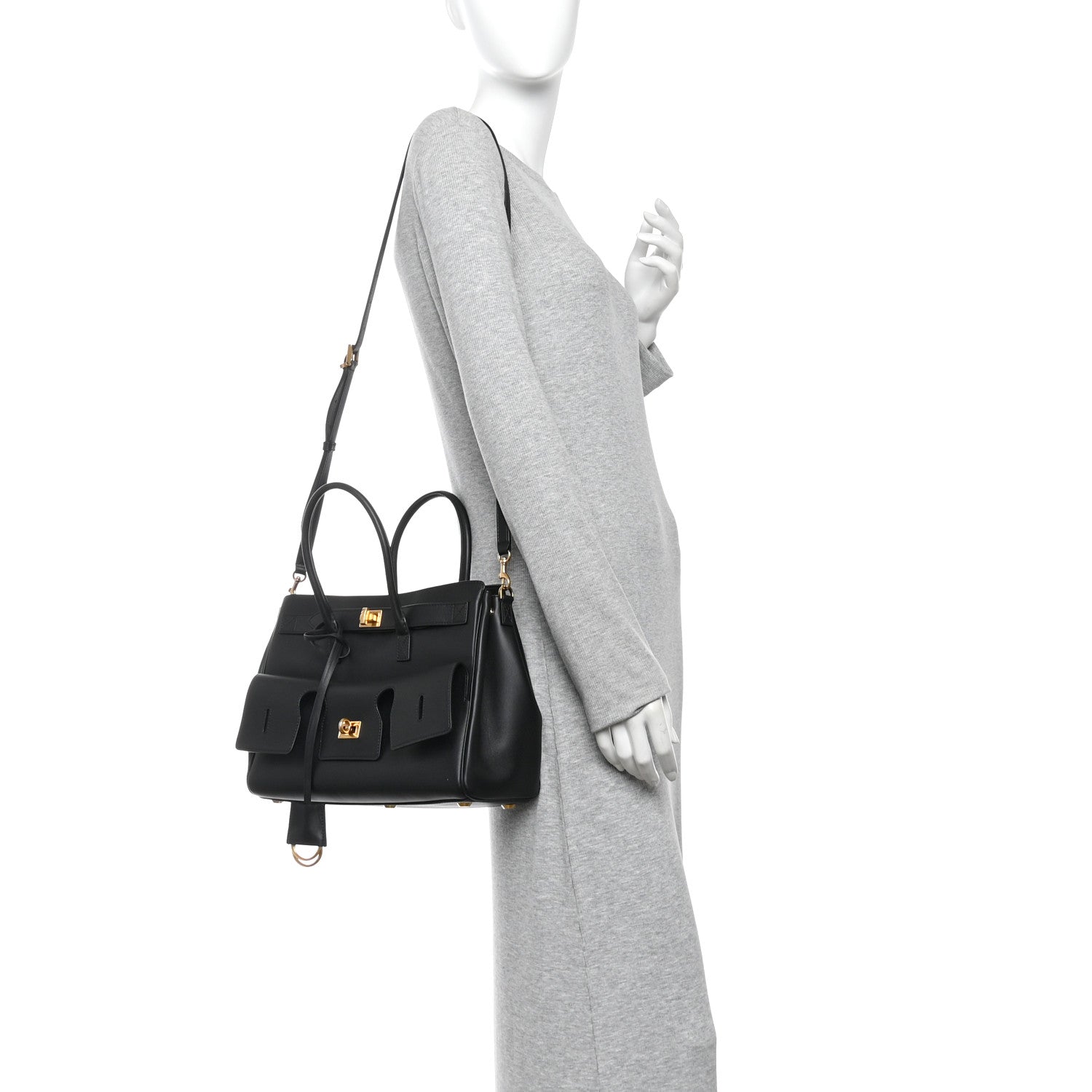 Smooth Calfskin Small Bel Air Carry All Bag  Black