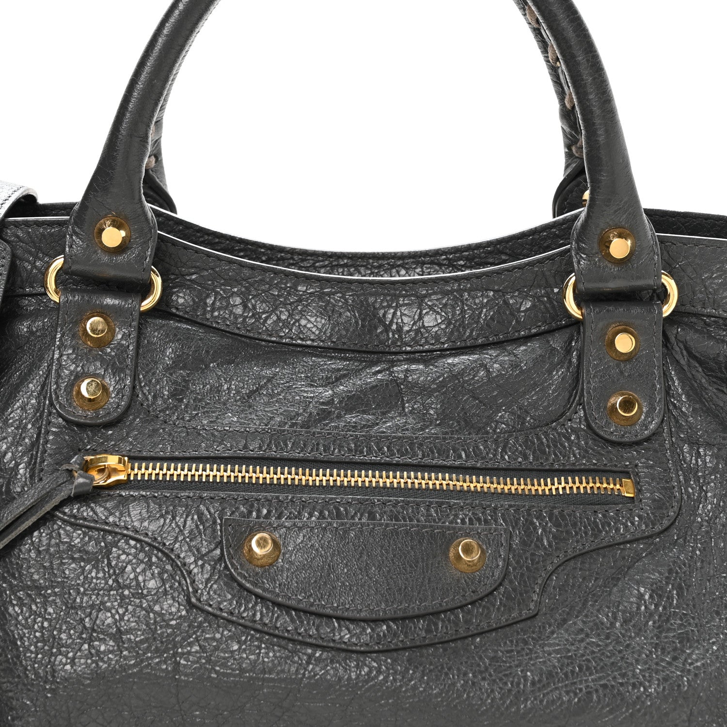 Agneau Classic Gold Hardware City Gris Fossile