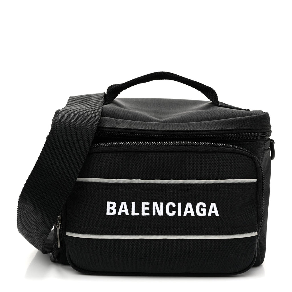Nylon Logo Sport Camera Bag Black