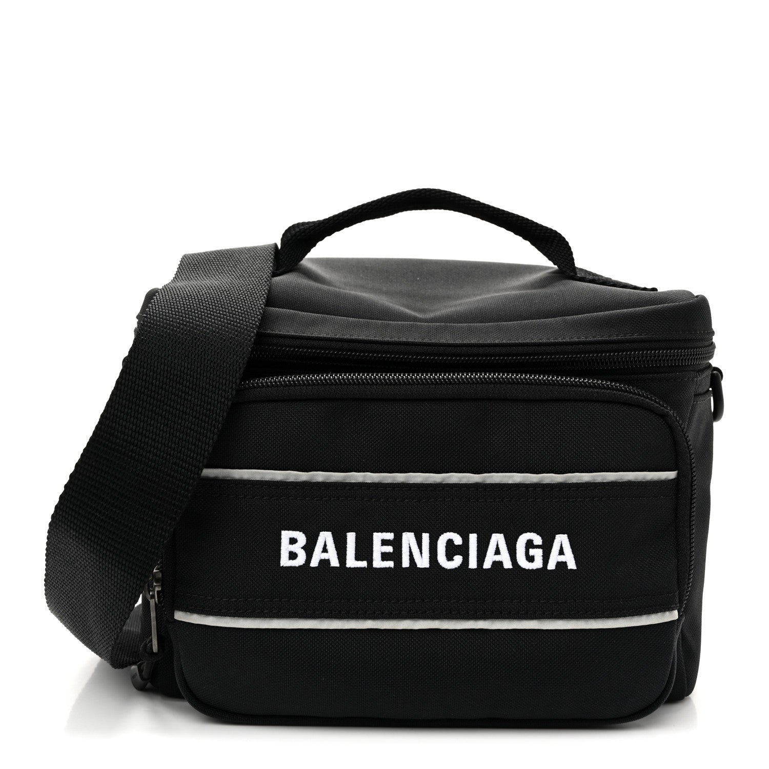 Nylon Logo Sport Camera Bag Black