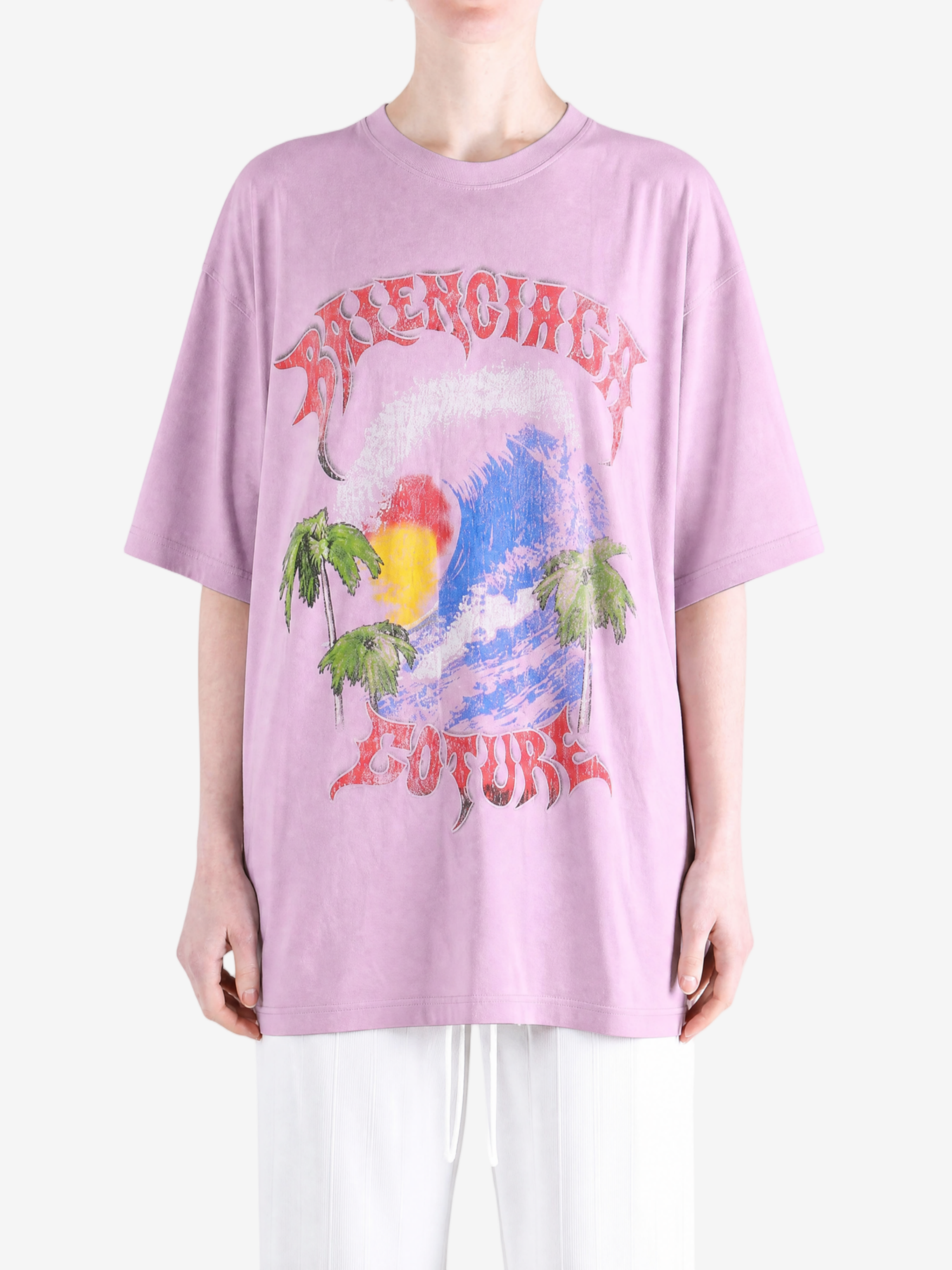 BALENCIAGA - Womens Vintage Surfer Oversized T-Shirt