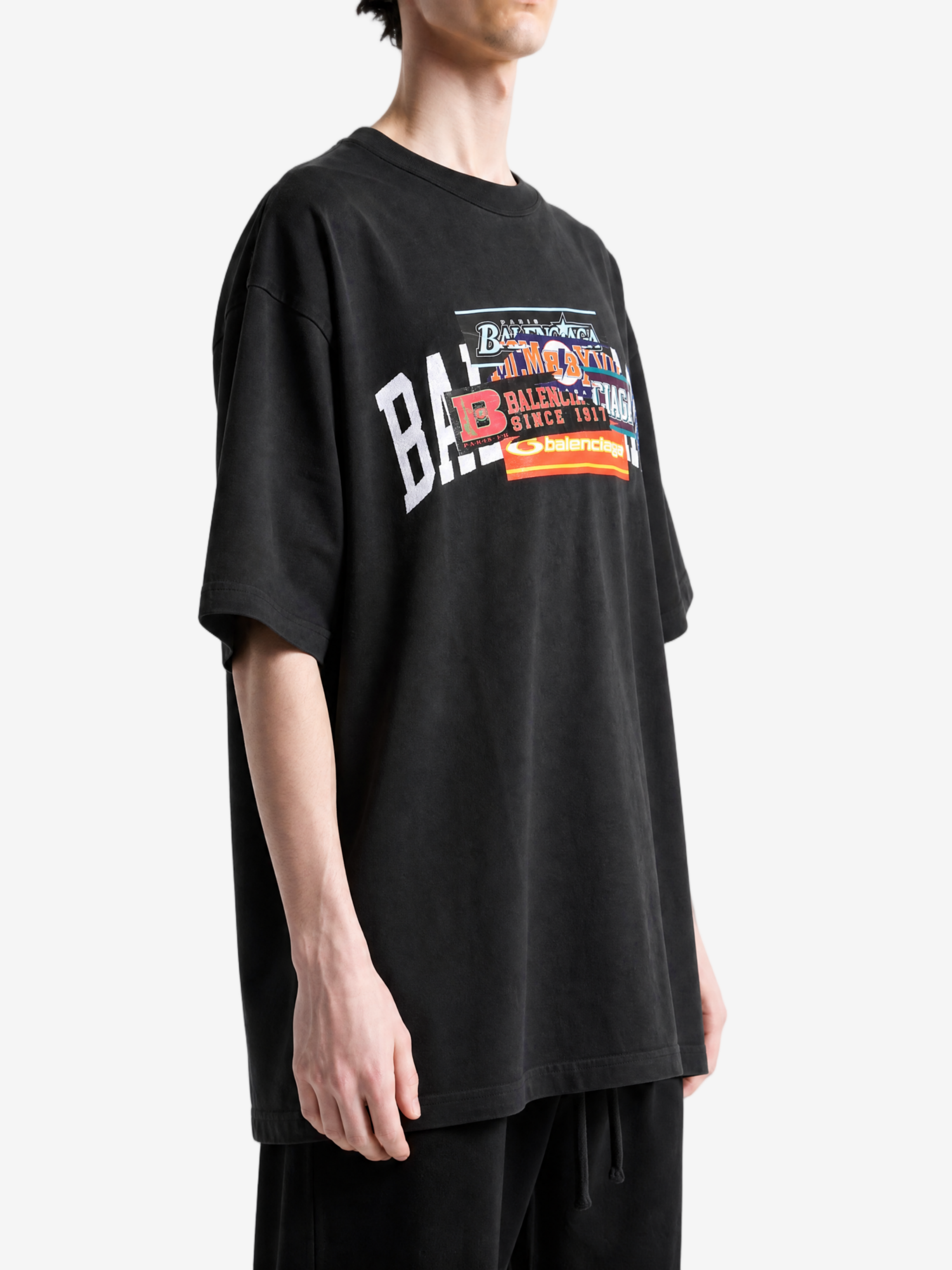 BALENCIAGA - Men Bumper Stickers Medium Fit T-Shirt