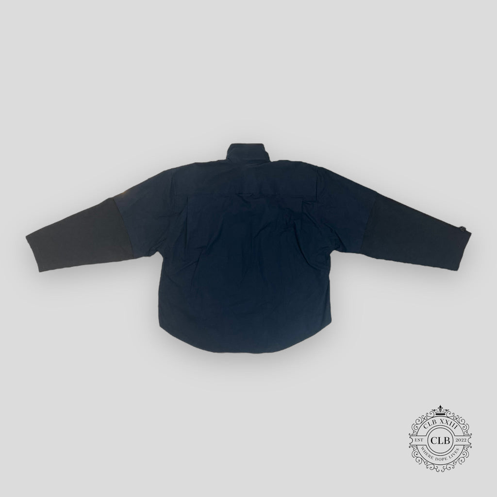 Balenciaga Layered Jersey Overshirt in Blue