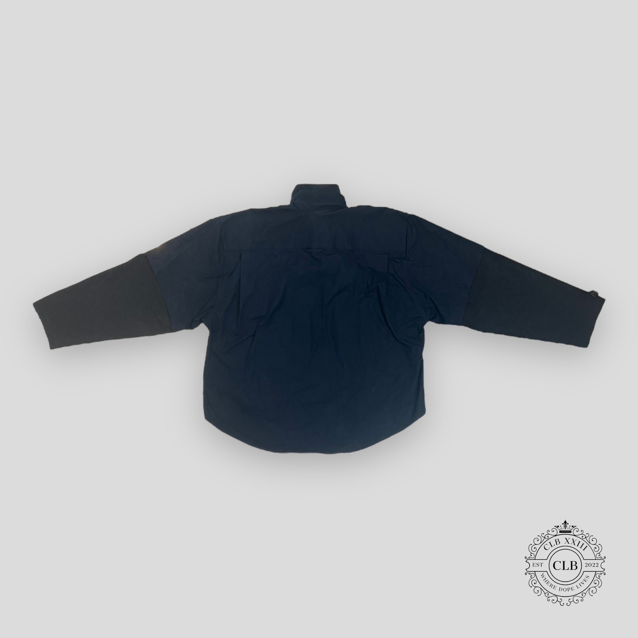 Balenciaga Layered Jersey Overshirt in Blue