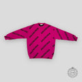 Balenciaga Insignia Oversized Intarsia All Over Logo in Pink/Black