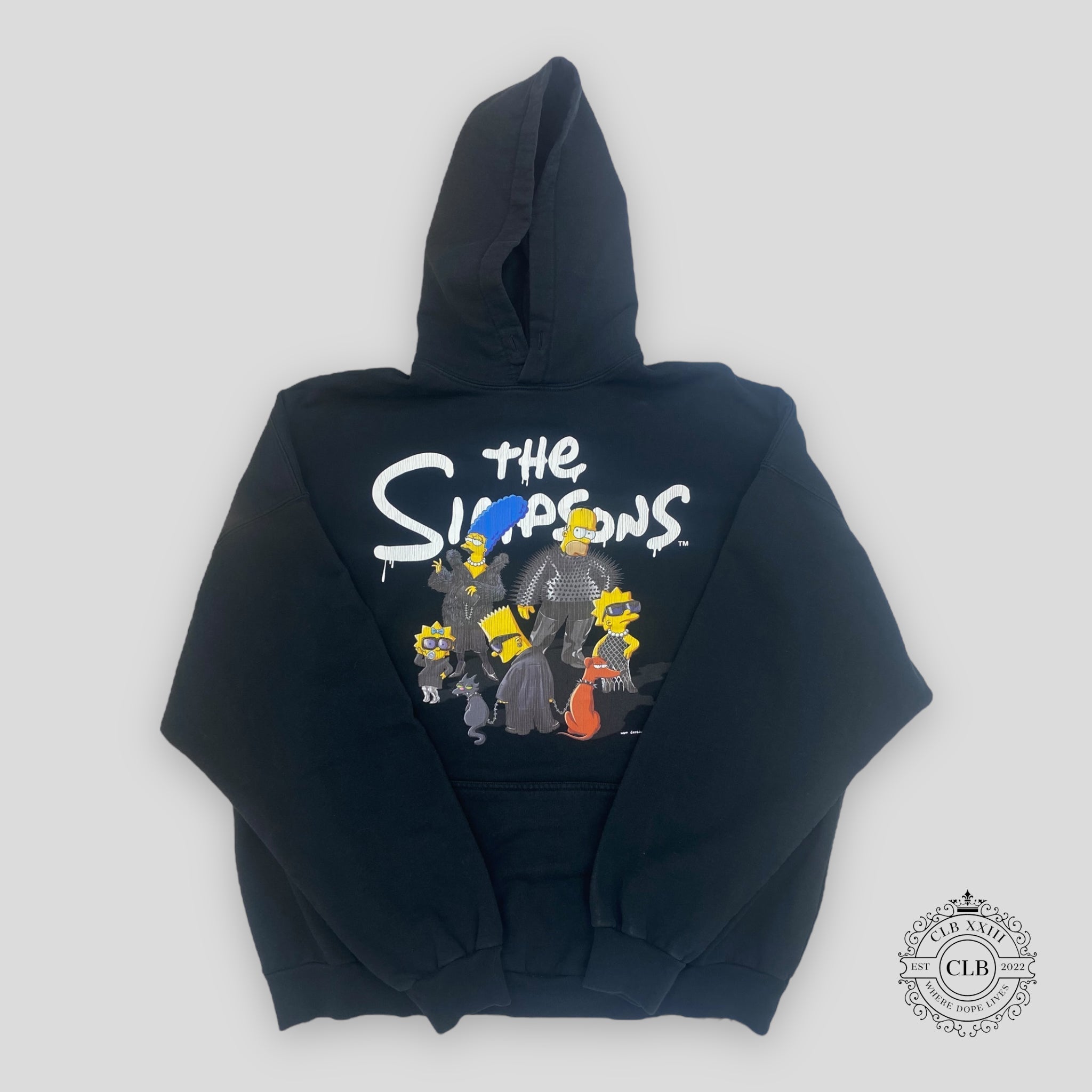 Balenciaga X The Simpsons Oversized Hoodie in Black