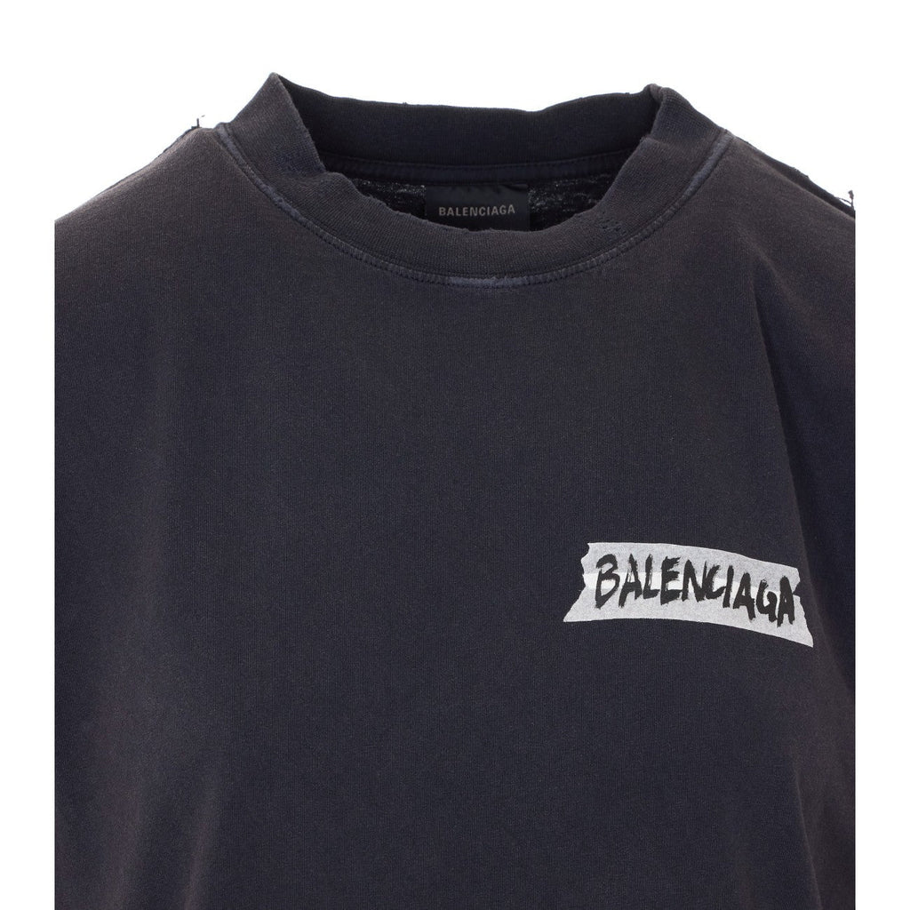 Balenciaga Women Masking Tape Medium Fit T-Shirt