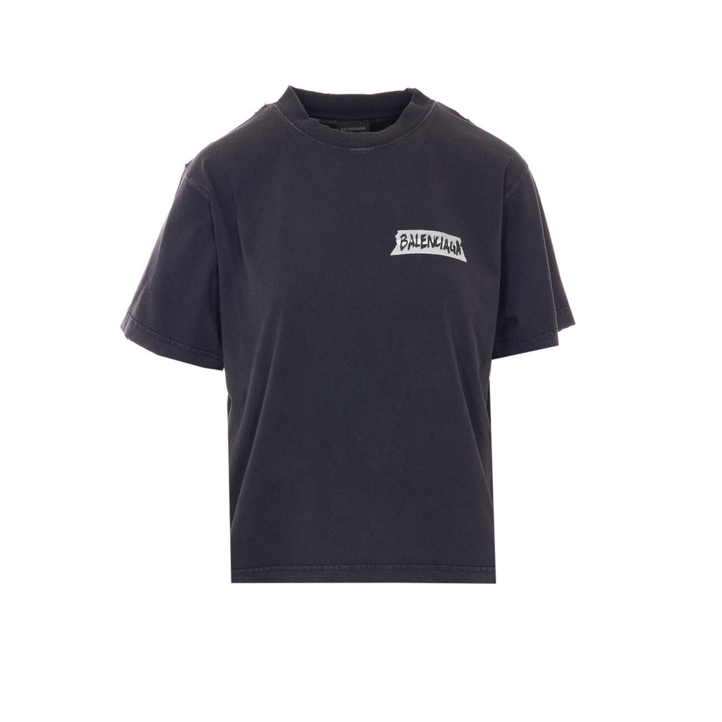 Balenciaga Women Masking Tape Medium Fit T-Shirt