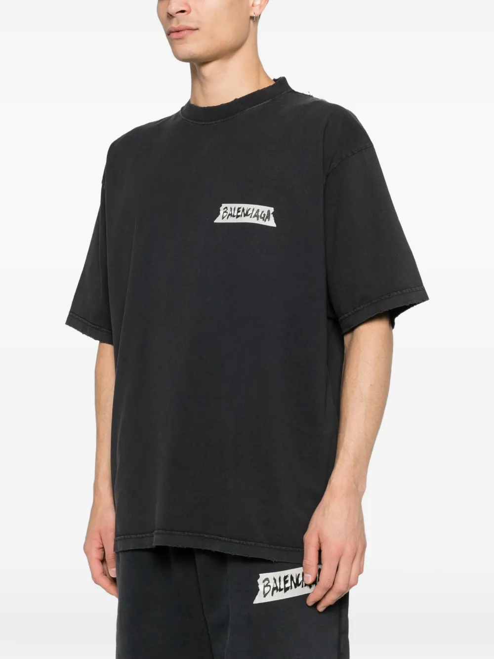 BALENCIAGA - Men Medium Fit Crew Neck T-Shirt