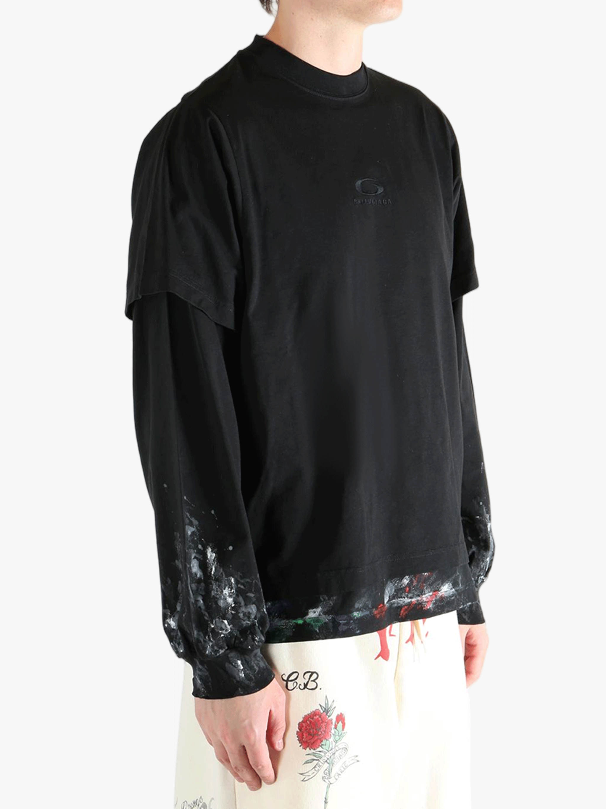 BALENCIAGA - Men Hybrid Double T-Shirt