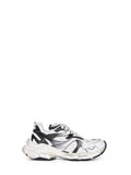Balenciaga Men White And Black Mesh And Nylon Runner Sneakers