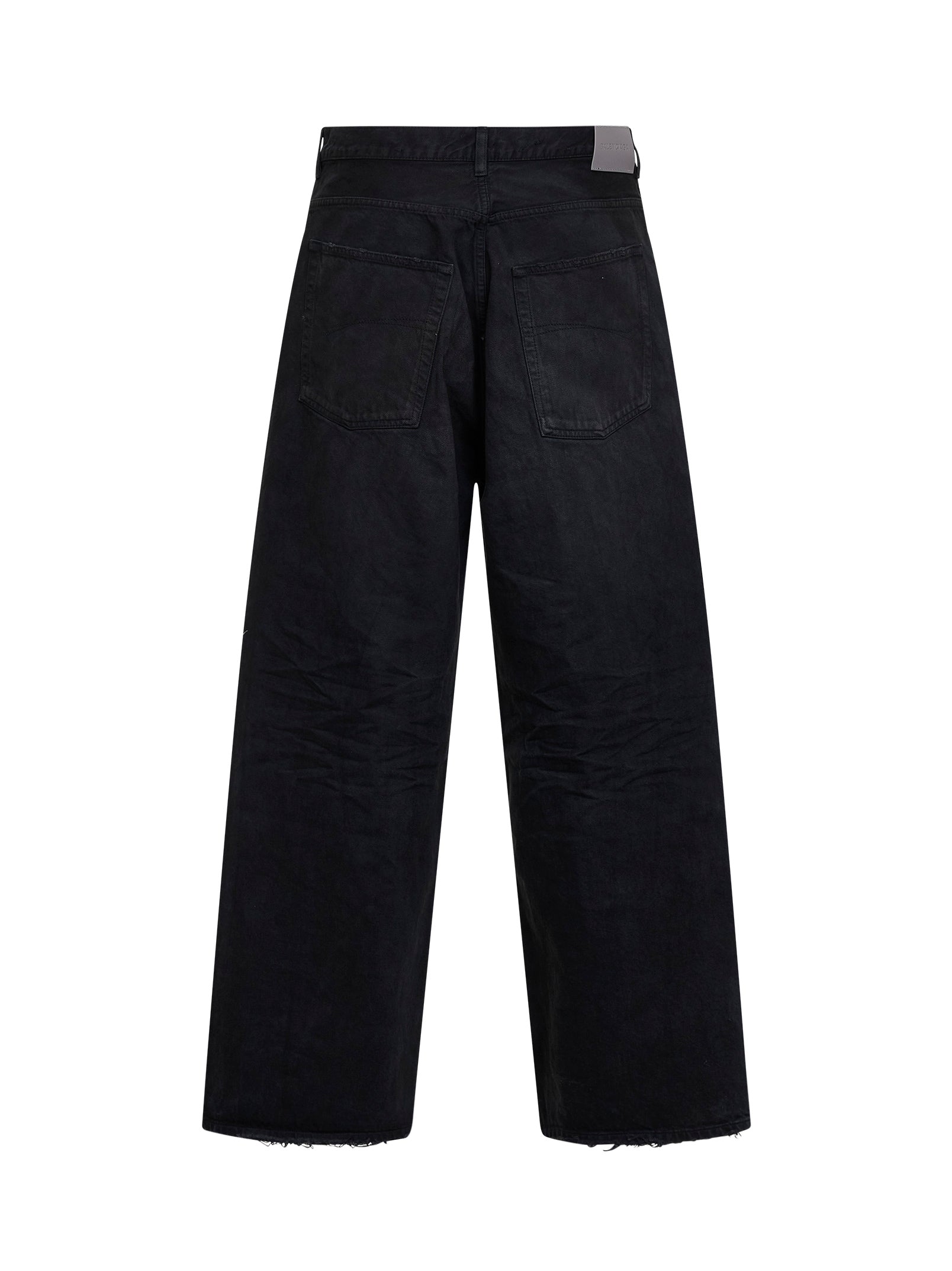 Balenciaga Men Black Organic Japanese Denim Casual Jeans