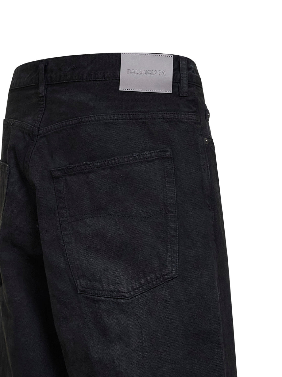 Balenciaga Men Black Organic Japanese Denim Casual Jeans