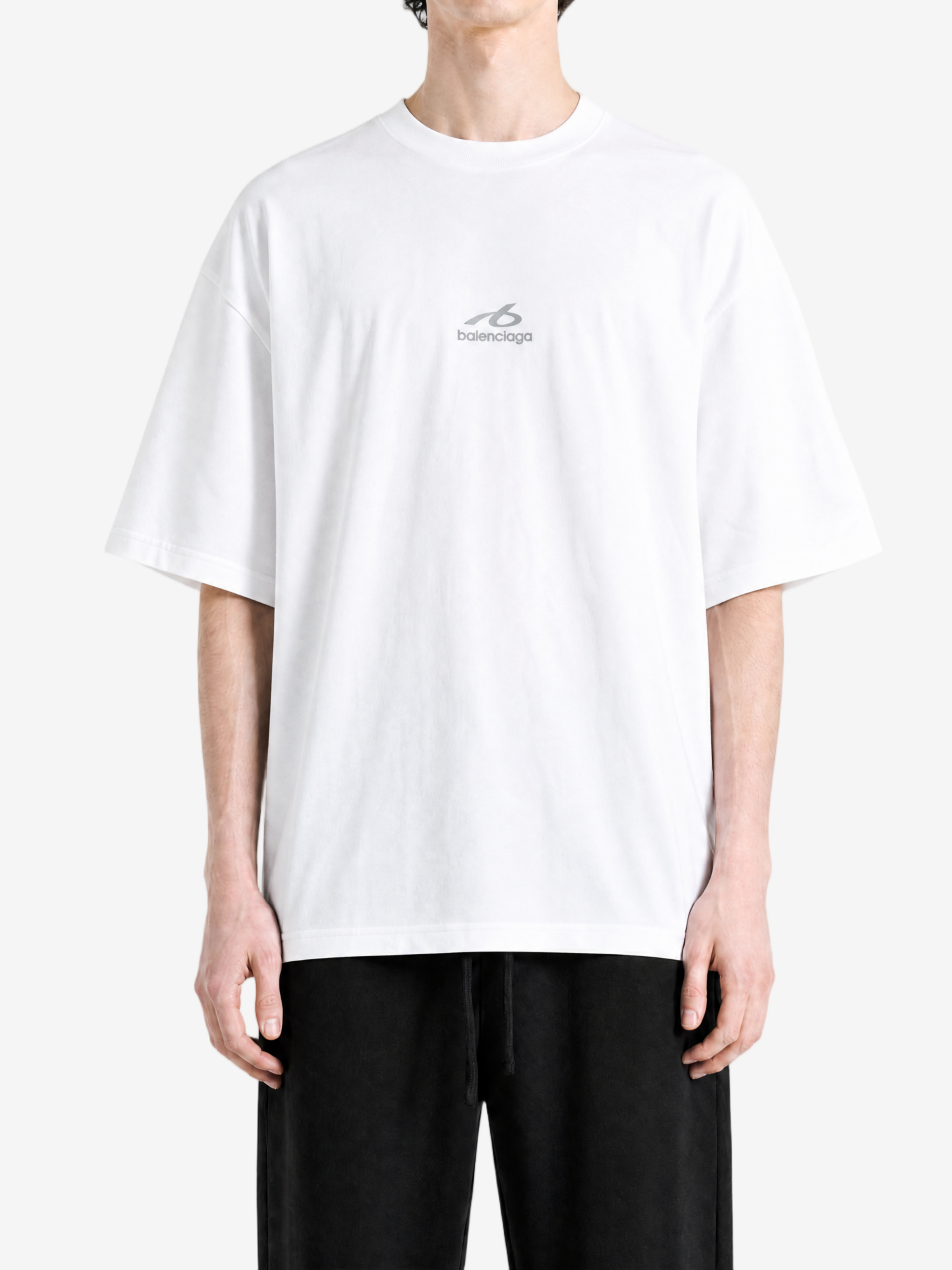BALENCIAGA - Men Medium Fit Tech Logo T-Shirt