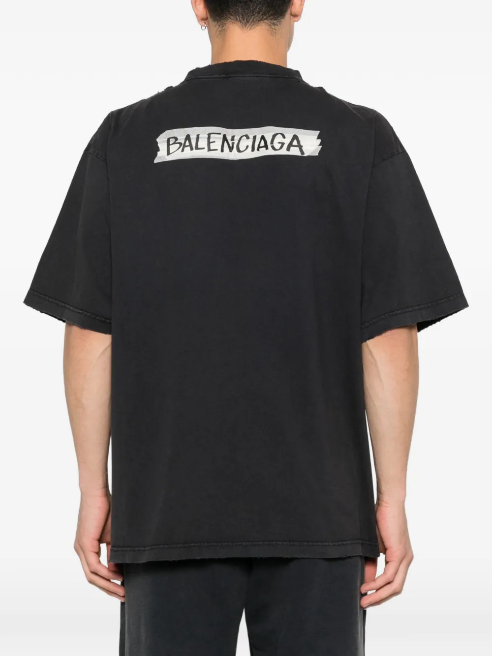 BALENCIAGA - Men Medium Fit Crew Neck T-Shirt