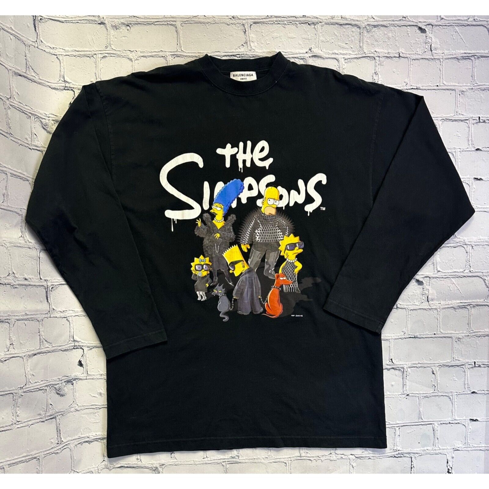 Balenciaga x The Simpsons Graphic Printed L/S Men Shirt
