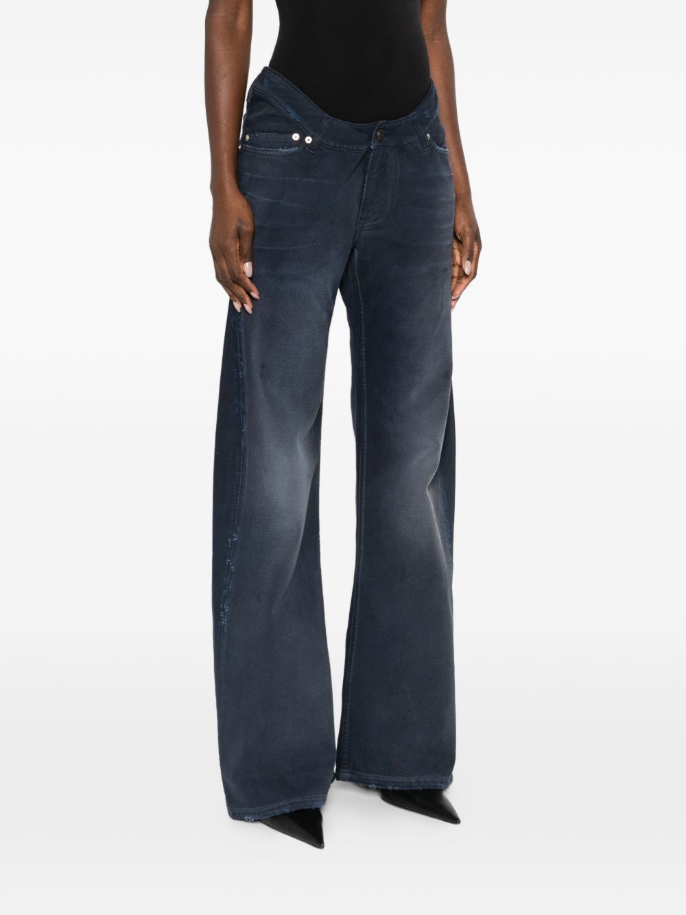 Balenciaga Women Curved Denim Jeans