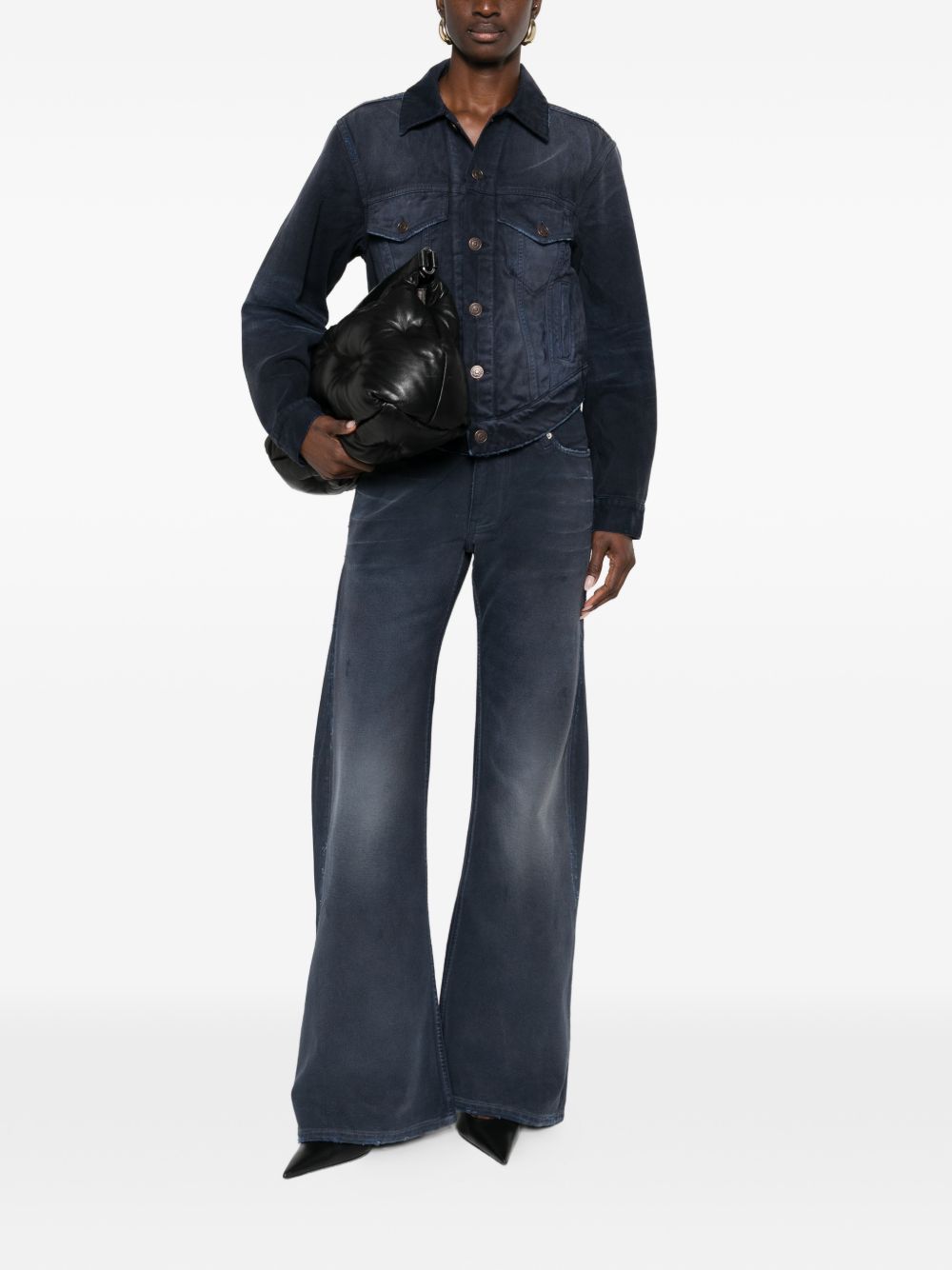 Balenciaga Women Curved Denim Jeans
