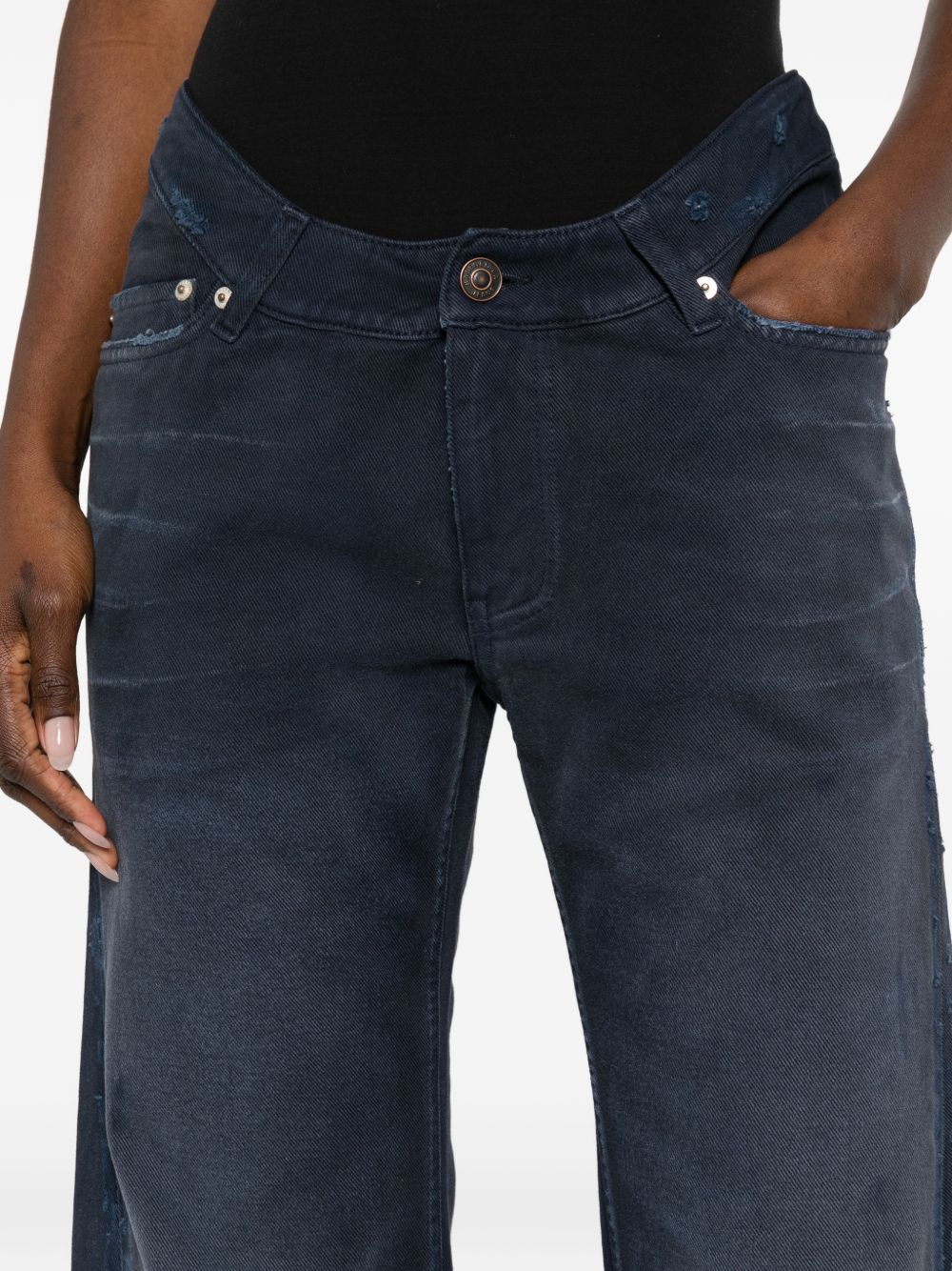 Balenciaga Women Curved Denim Jeans